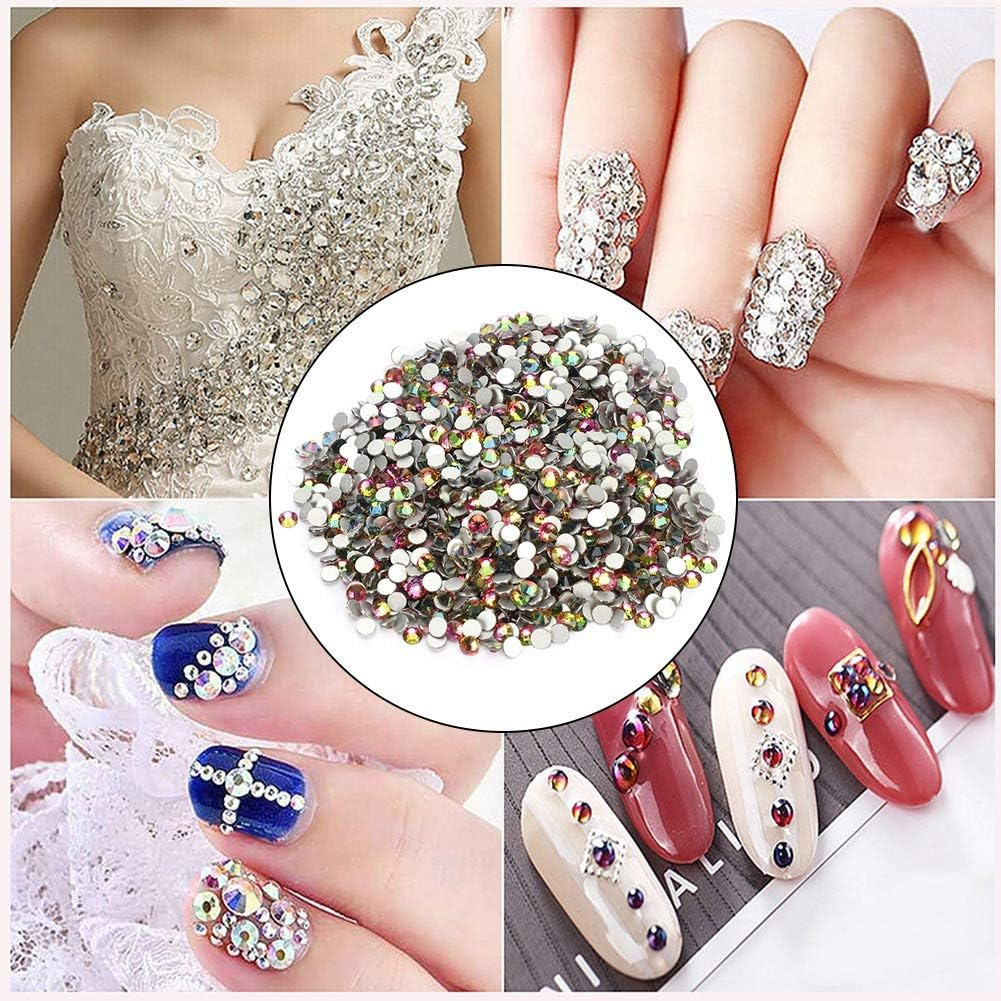 1440Pcs Hot Fix Flatback Rhinestones Glass Diamantes Gems Crystal Nail Art Decoration for Nails Decoration Makeup Clothes Shoes image number 1