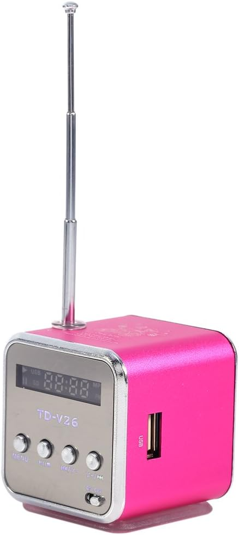 Mini Speaker Music, FM Radio PC Fashion Support Portable Stereo Cd Player Portable Radio with Best TF Card and U Disk Green (Pink) image number 6