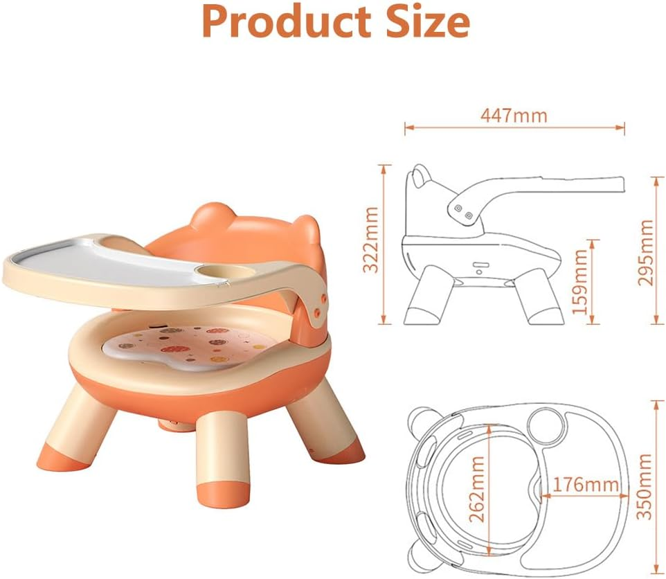 Baby Dining Chair,Dining Tray Seat,Feeding Chair,Toddler Seat,Lightweight Toddler Stool, with Tray,Booster Pad, Baby Dining Booster Seat