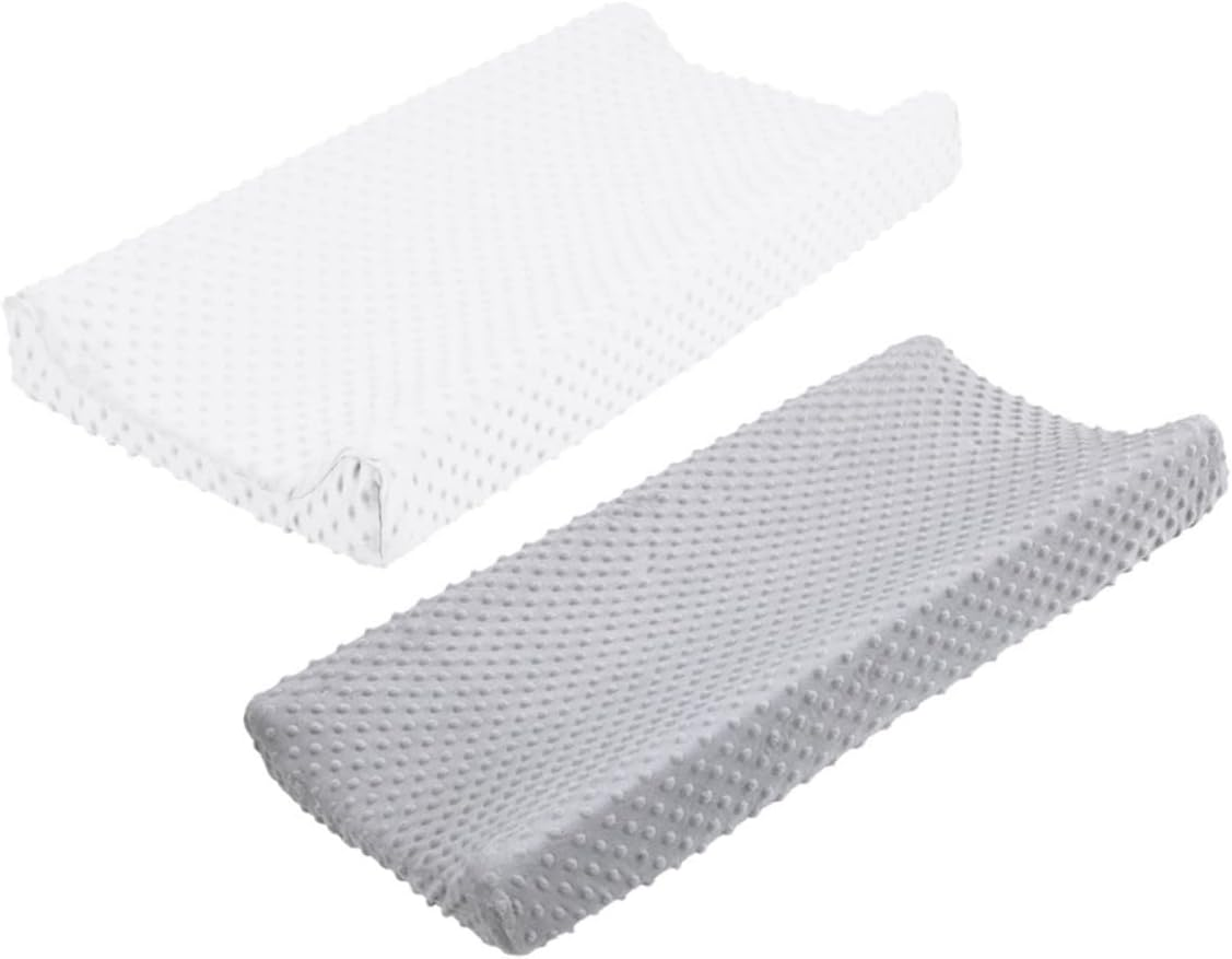 Baby Changing Pad Covers 2Pcs Set Polyester Diaper Changing Table Pad Covers Removable Fabric Soft Breathable for Infant Toddler Boys Girls image number 6