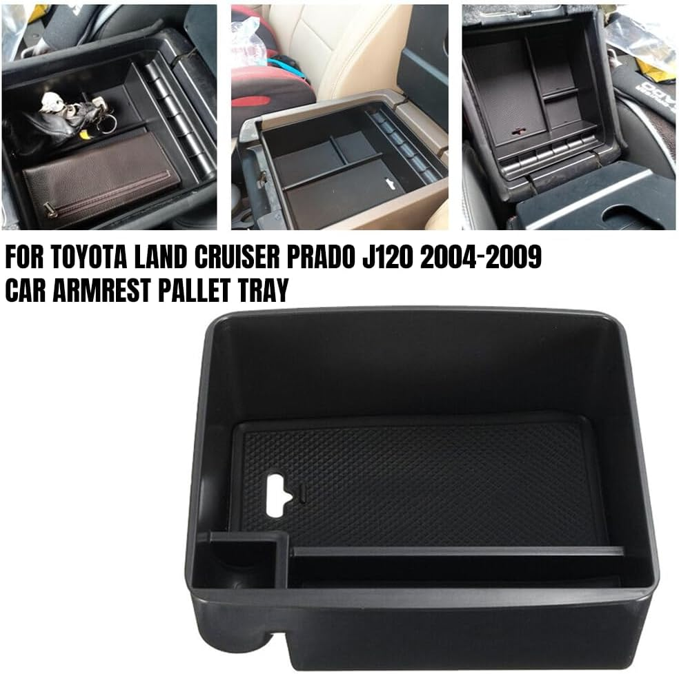 Armrest Storage Box Pallet Tray for Toyota Land Cruiser Prado J120 2004-2021 image number 5