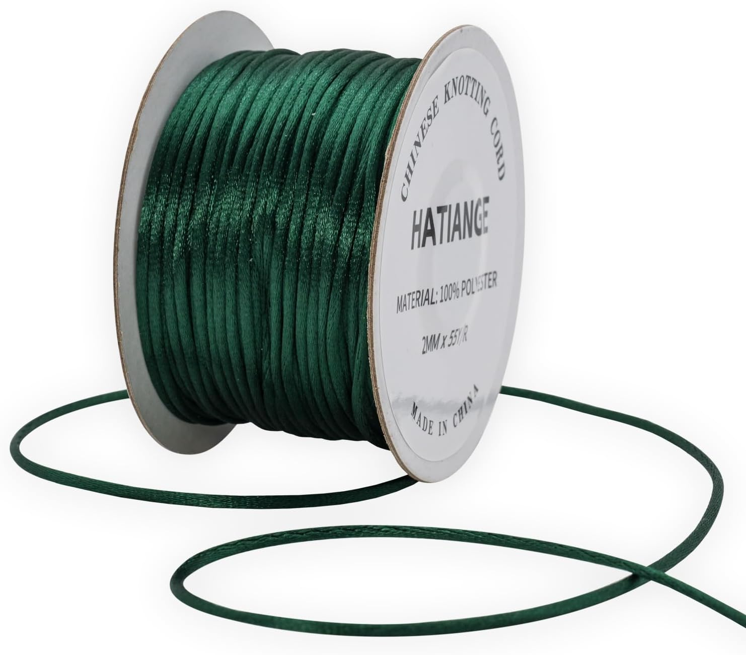 2Mm Black Satin Rattail Cord String for Jewelry Making Bracelet Necklaces Beading Thread Macrame Chinese Knot Craft -50Meters