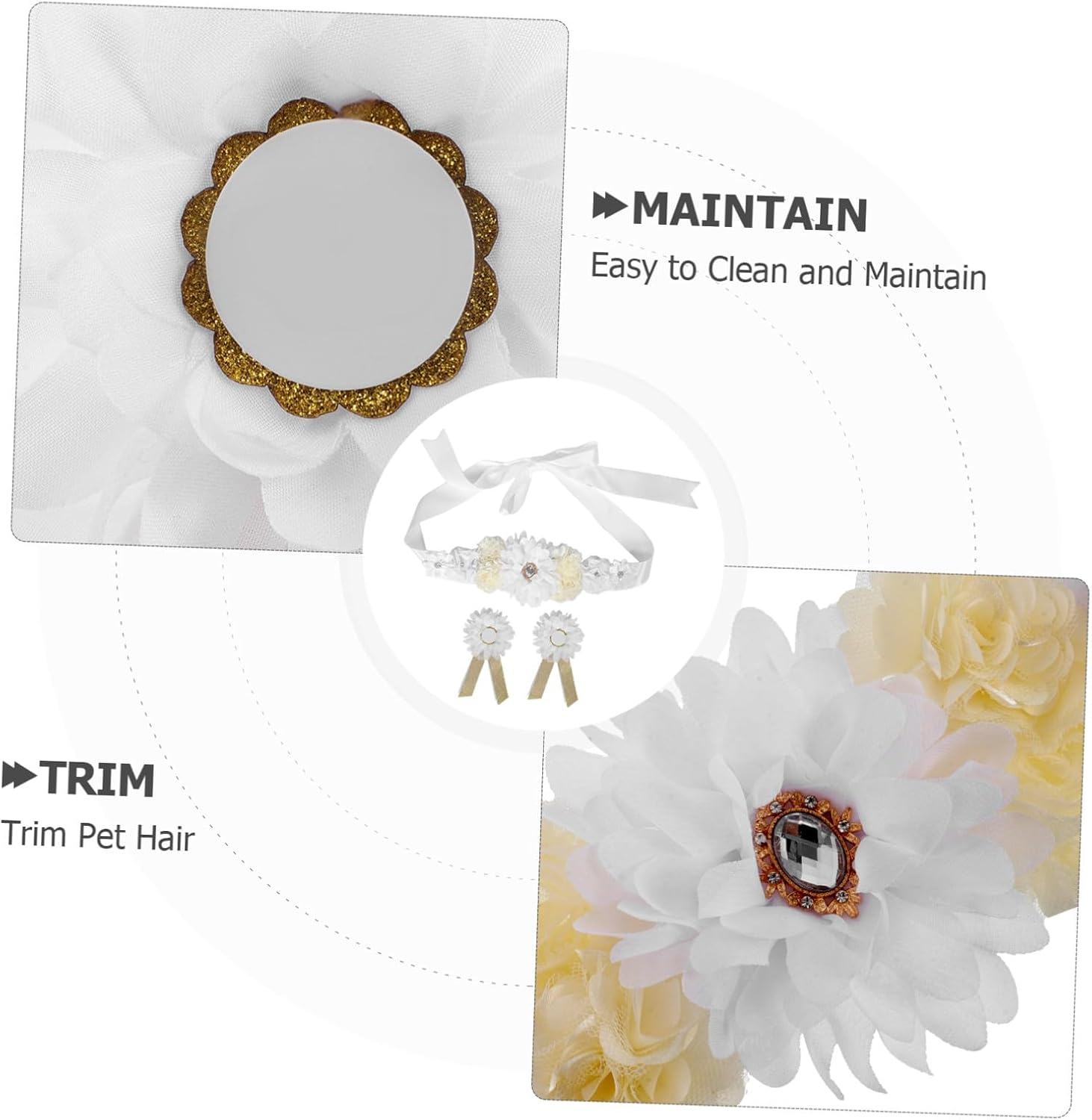 SUPVOX Adjustable White Floral Maternity Belt Soft Breathable Sash for Pregnant Women Comfortable Shower and Pregnancy Photography Accessory for Mom