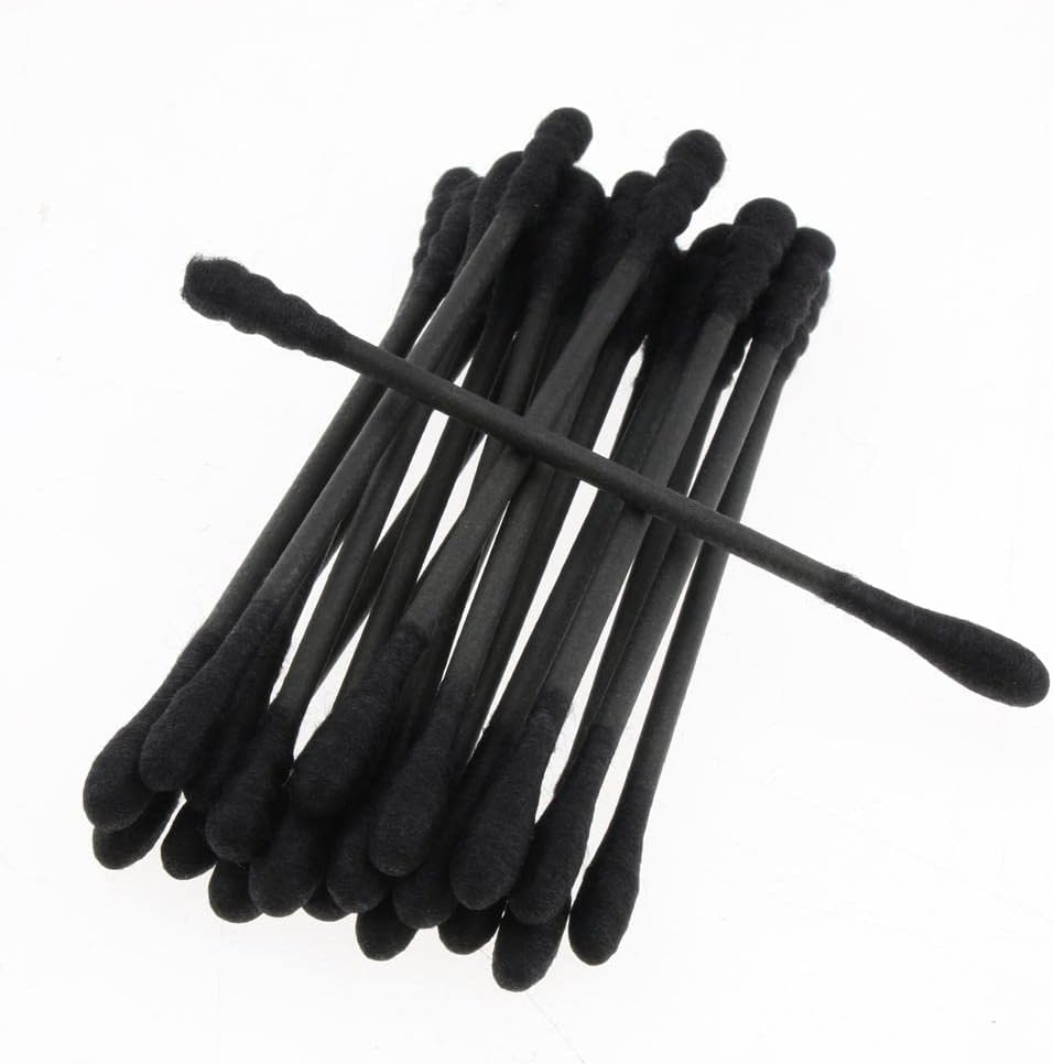 Koolsoo 200X Dual Head Cotton Buds Sticks Wooden Makeup, Black, as Described image number 3