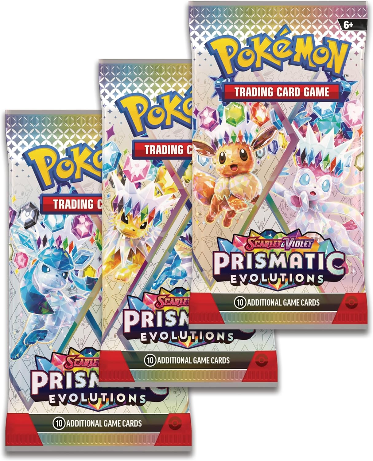 Pok&eacute;mon TCG: Scarlet & Violet&mdash;Prismatic Evolutions Tech Sticker Collection &ndash; Leafeon (1 Foil Promo Card & 3 Booster Packs) image number 2