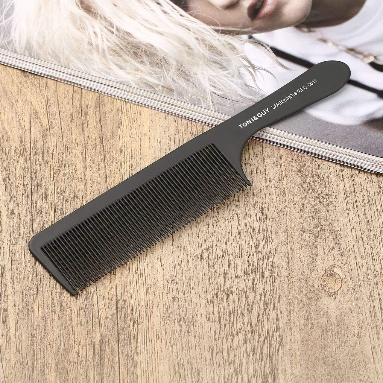 Black Plastic Hairdresser Tail Comb Haircut Hairdresser Comb Hair Teasing Styling Comb Ideal for Separation Cutting Back Combs Hair Combs Hair Care, Styling Tools image number 1