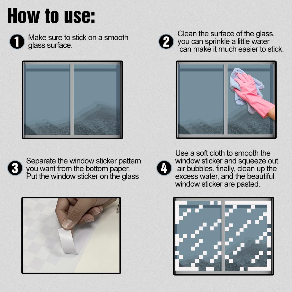 HK Studio Pixel Art Rainy Window Stickers Decal for Dorm, Teen Room Decor - Pixel Posters for Funny Room Decor, Game Room Decor, Aesthetic Room Decor - Pack 6 with 11" X 13" Each image number 4