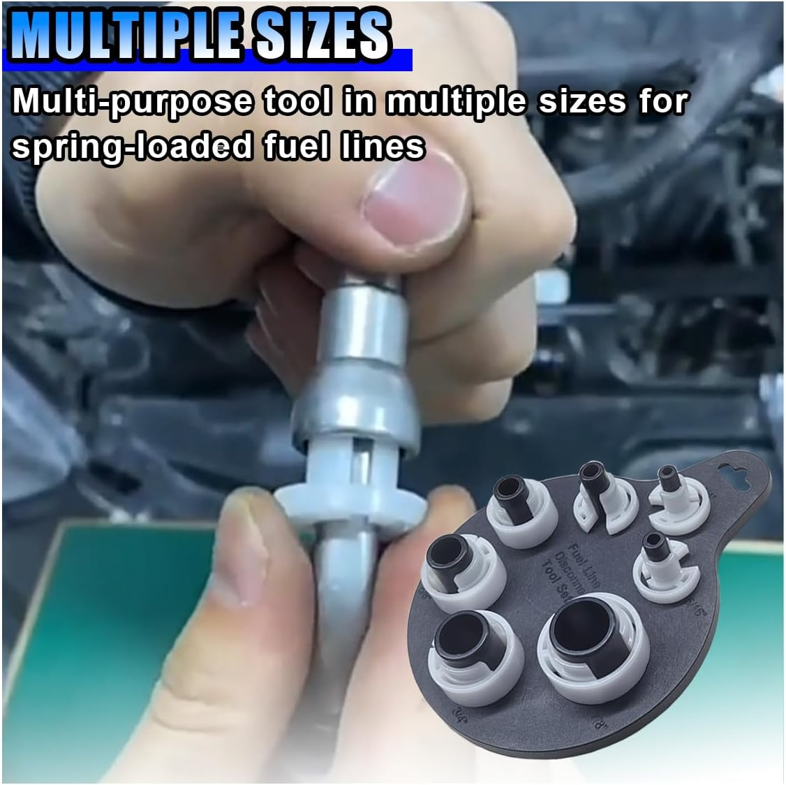 BDZMC Air Conditioner and Fuel Line Quick Disconnect Tool Kit, 1/4-7/8In Plastic Automotive Ac/Gas Quick Cut Sleeves, 7 SAE Standard Sizes for Multiple Applications image number 4