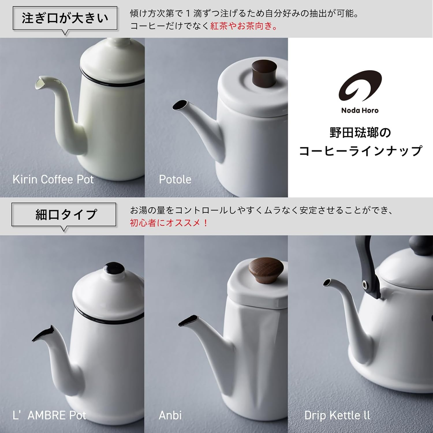 Noda Horo Enamel Pottle (White) image number 5