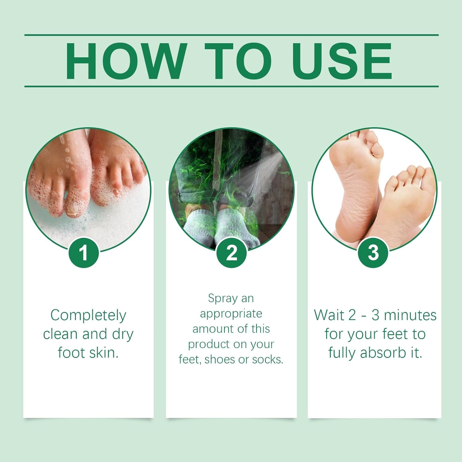 Foot Spray with Tea Tree Oil, Deodorant for Smelly Feet,Refresher Odour for Men and Women,Reduce Smelly Sweat for Athletes,Odor Sprays,School Smelly Shoe Refreshment (1Pcs) - 3Pcs image number 2