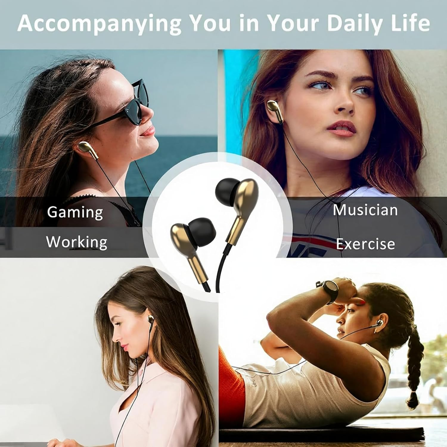 USB C Wired Headphones for Samsung Galaxy S25 S24 S23 S22 S21 Ultra A56 A36 A26 A16 A06 A55 A54 A53 A35 A34 5G In-Ear Headset with Microphone for Iphone 16 15 Ipad Pro Air 5 6 7 Pixel 7 8 9 910 image number 3