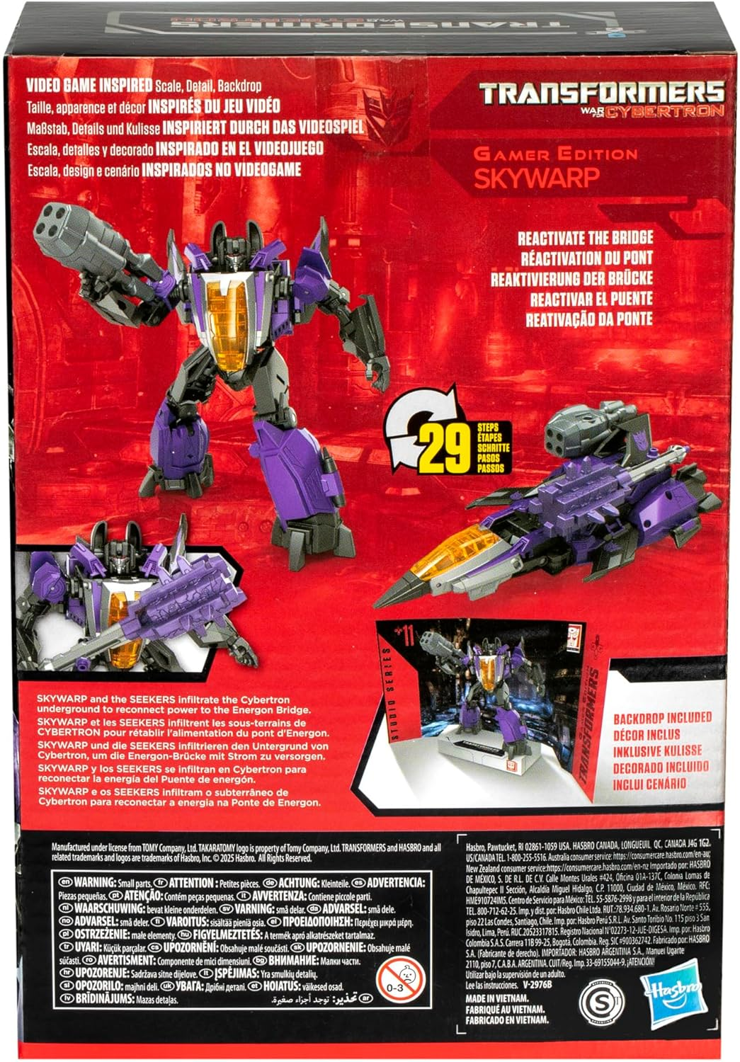 Transformers Toys Studio Series Voyager Class Transformers: War for Cybertron 11 Gamer Edition Skywarp, 6.5-Inch Converting Action Figure, 8+ image number 3