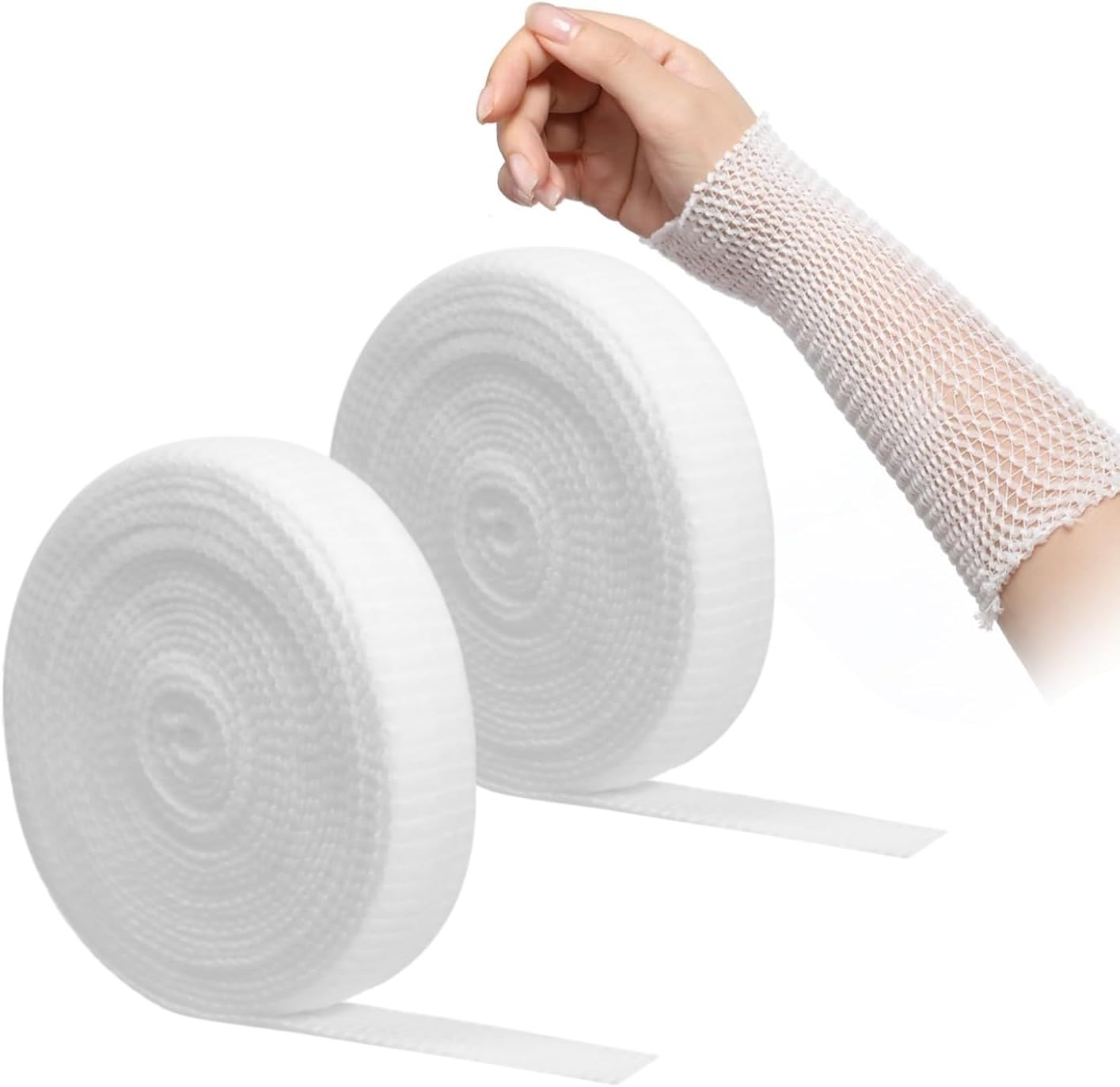 Elastic Net Dressing Breathable Tubular Stretch Gauze, 1 Roll Wound Dressing Elastic Mesh Nets, Tubular Bandage Gauze Sleeve Tubular Net for Arms and Lower Legs image number 1