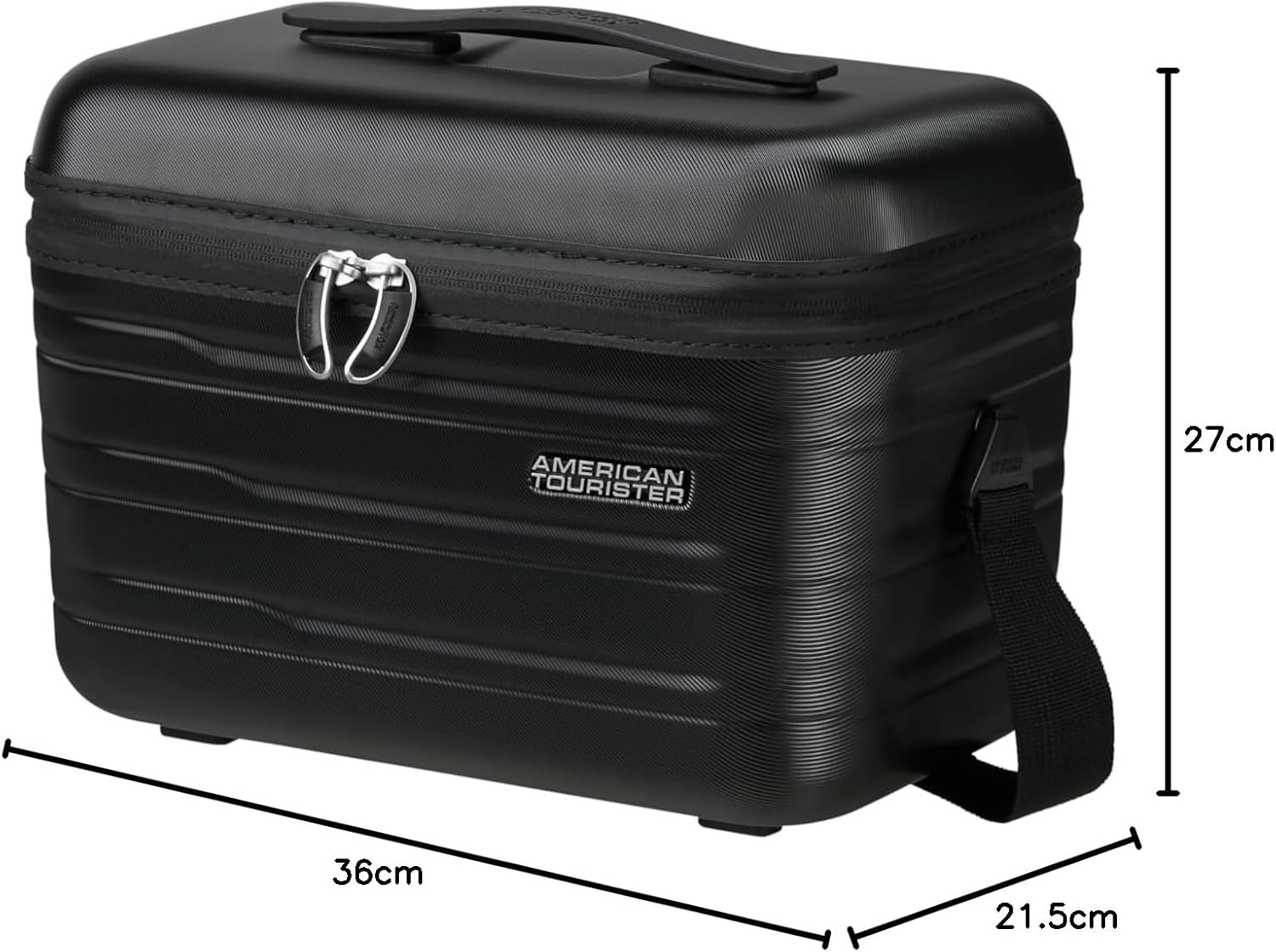 American Tourister Flashline 36 Cm Shadow Black Cosmetic Case, Black (Shadow Black), Cosmetic Case, Black (Shadow Black), Cosmetic Case image number 6