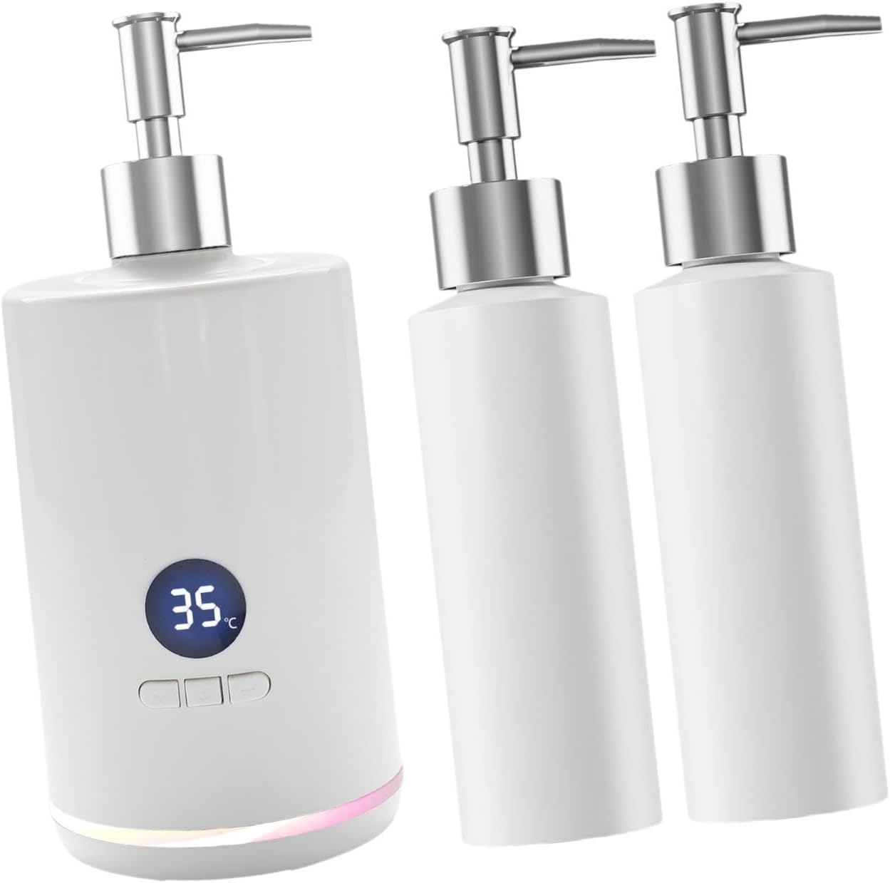 Single Essential Oil Bottle Heater Massage Oil Warmer Professional for Cream Lotion Lotion Warmer Dispenser Oil Bottle Warmer, White