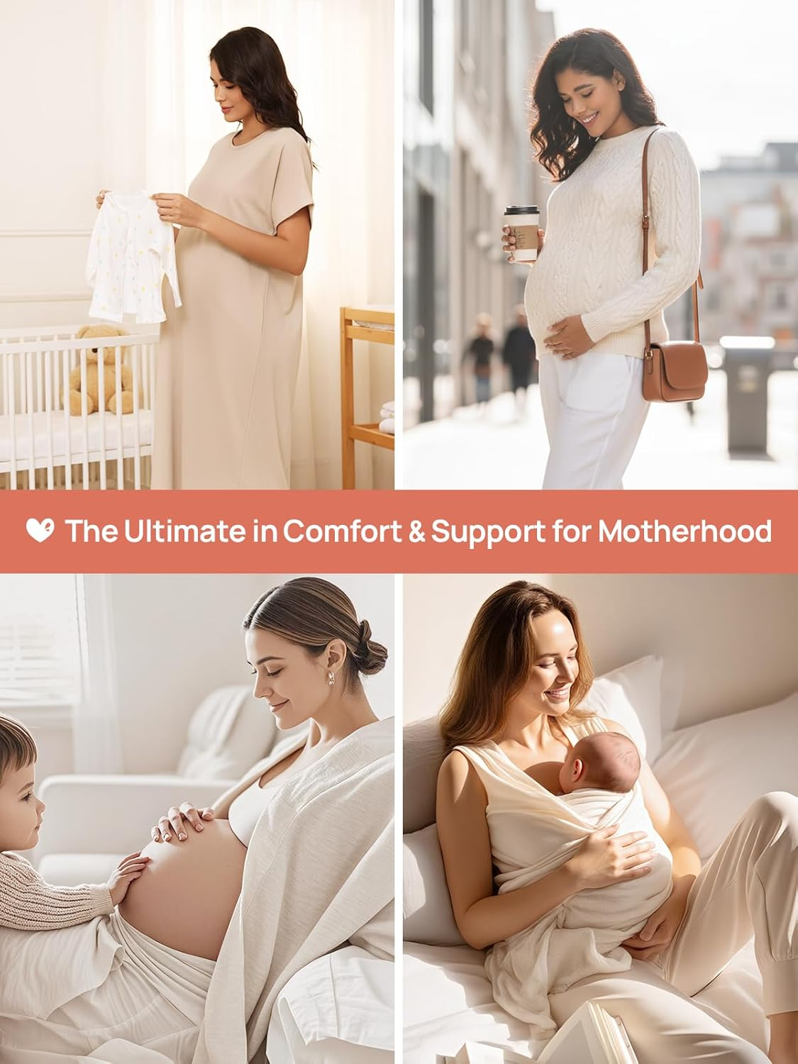 Summer Mae Maternity Underwear Soft Breathable High-Waist Pregnancy Seamless over Bump Panties for Women image number 6