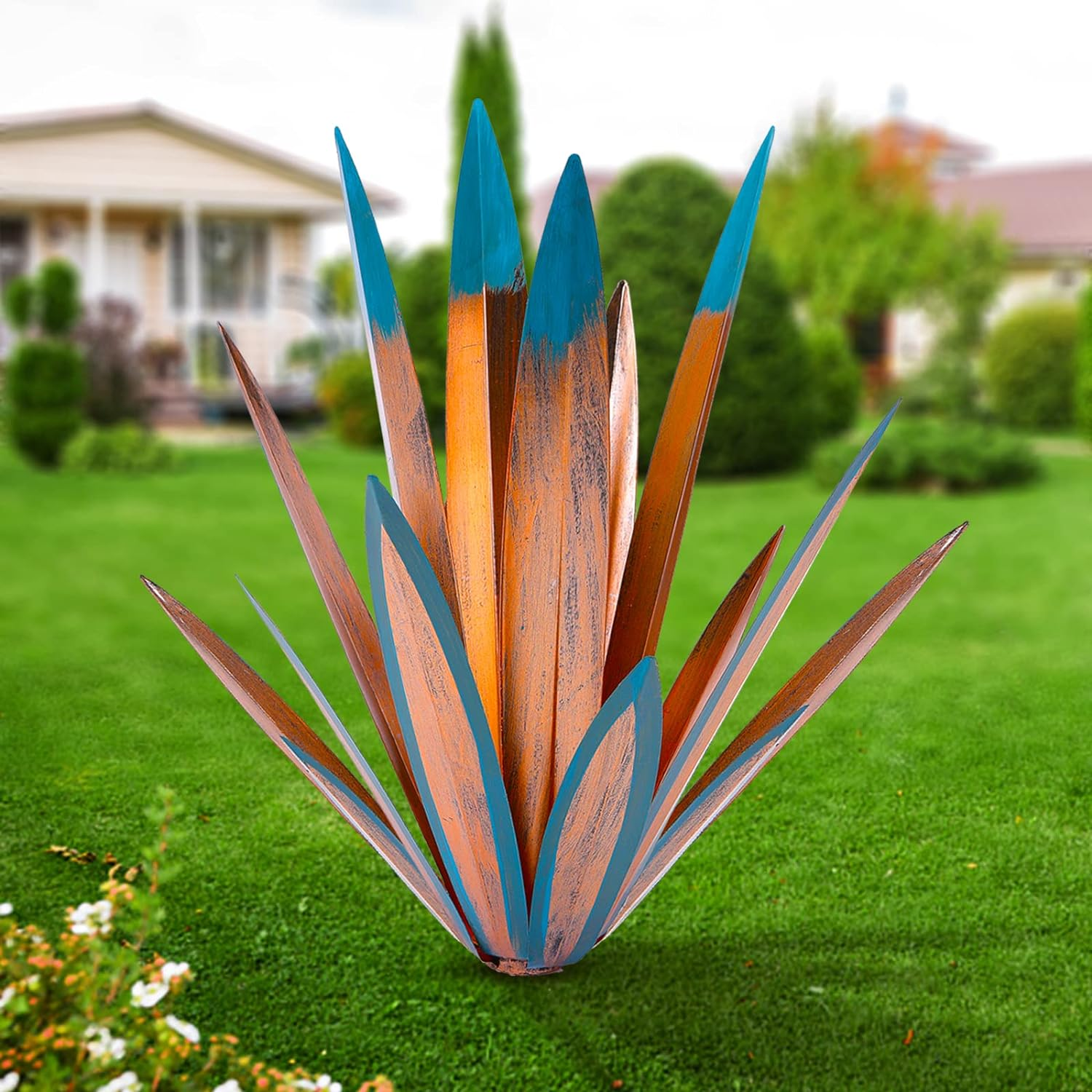 Homight Metal Tequila Country Sculpture DIY Tequila Plant Home Decor Country Tequila Garden Ornament Indooutdoor Statuette Patio Lawn Patio Stake Decoration Gift to the Garden