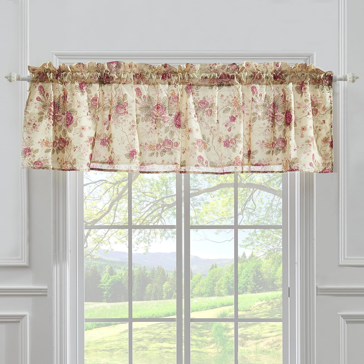 Greenland Home Antique Rose Valance, 84 by 21-Inch image number 6