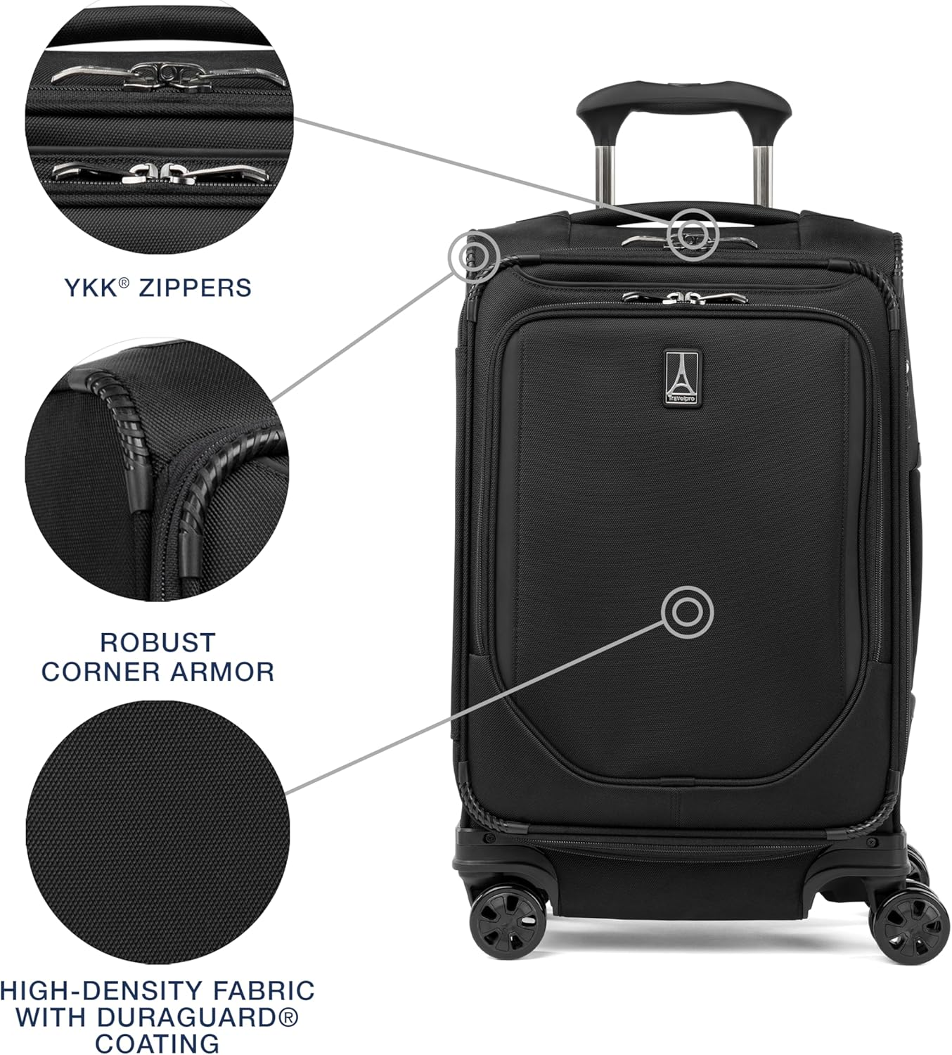 Travelpro Crew Classic Softside Expandable Luggage with Spinner Wheels