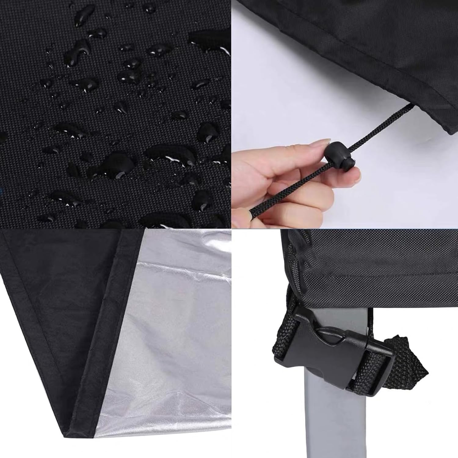 Outdoor Grill Cart Cover - Waterproof Pizza Oven Stand - Heavy Duty Food Prep Cart Table Cover image number 5