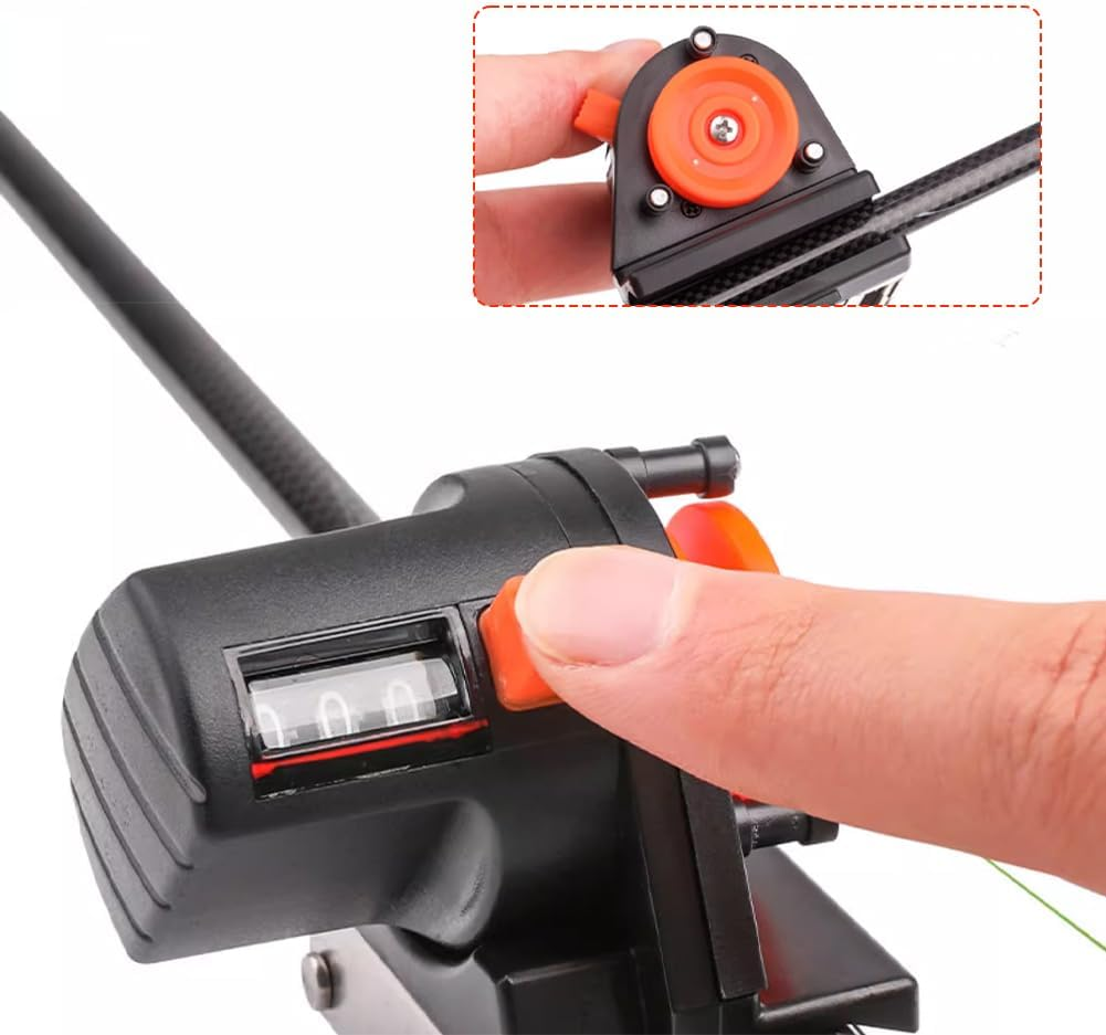 Fishing Line Counter, Fishing Line Winder Portable Spooler Machine Fishing Tool Accurate Manual Fishing Gear Accessories Display Length Gauge 0-999M image number 4