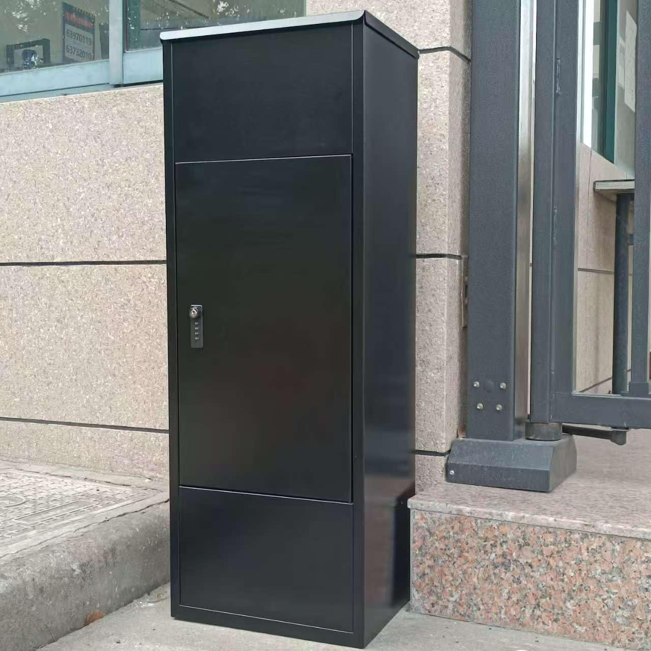 Metal Parcel Letterbox, Free Standing Waterproof Parcel Box with Safe 4-Digit Lock, Outdoor Mailbox for Porch, Garden image number 6