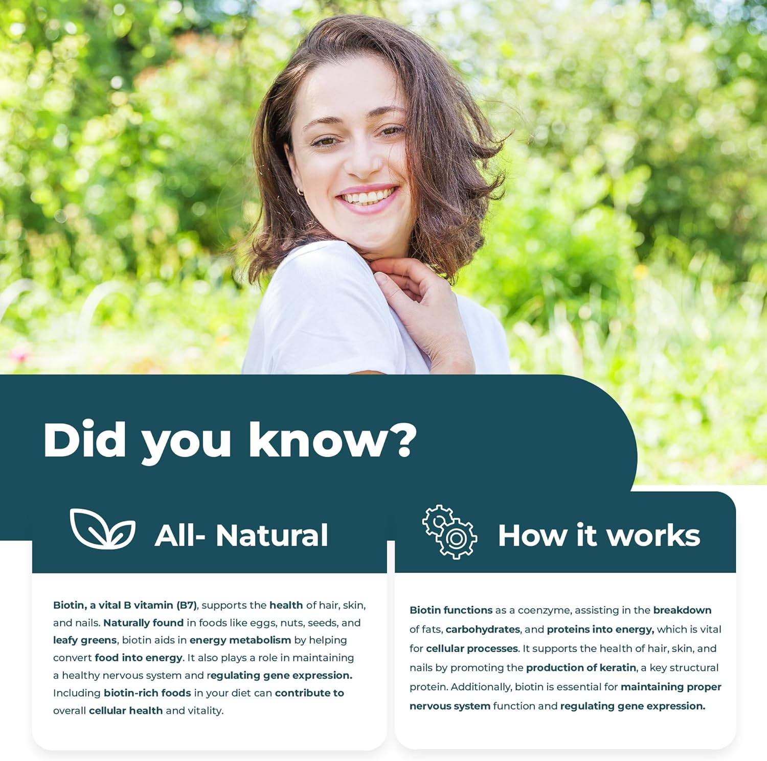 Extra Strength Biotin 10000Mcg &ndash; Biotin for Hair Growth, Lush Hair, Glowing Skin & Strong Nails, Ideal for Women & Men, Non-Gmo, Vegan, Gluten-Free. 120 Capsules image number 1