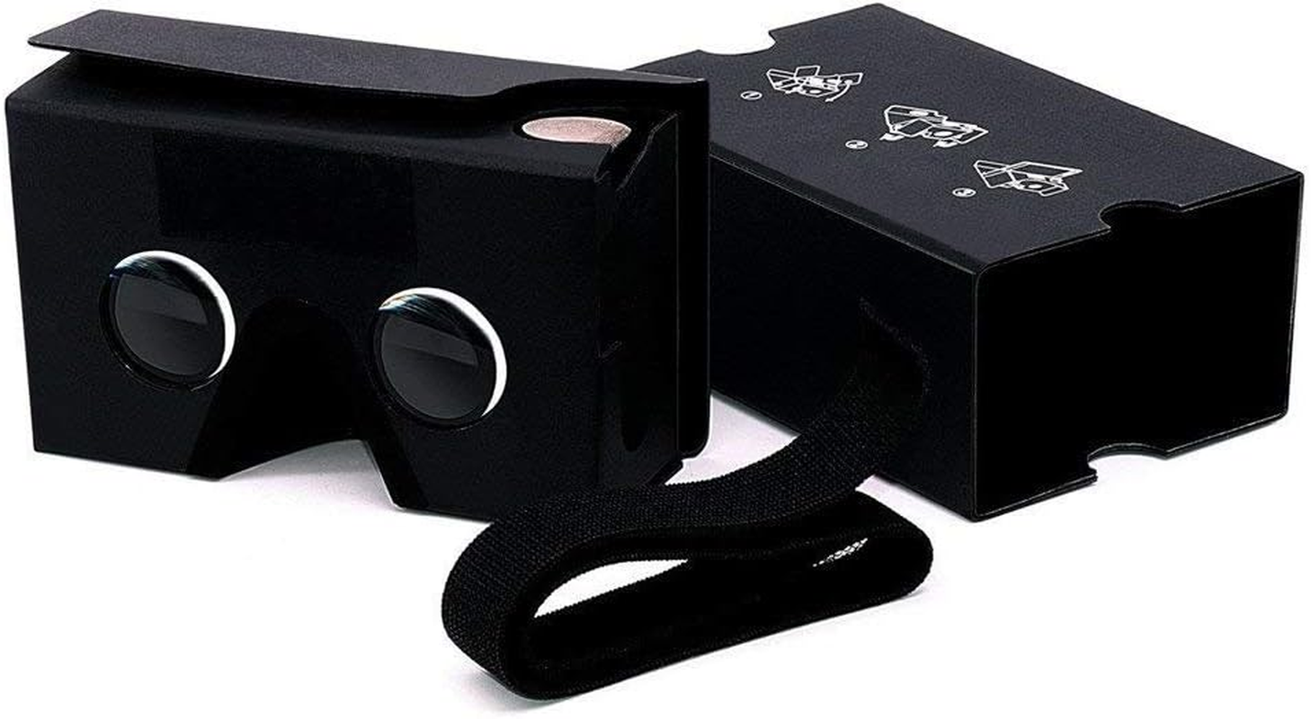 Virtual Real Store Google Cardboard, 3D VR Headsets DIY Virtual Reality Box Glasses with Clear Optical Lens and Comfortable Head Strap for All 4-6 Inch Smartphones (VR 2.0 BLACK) image number 2