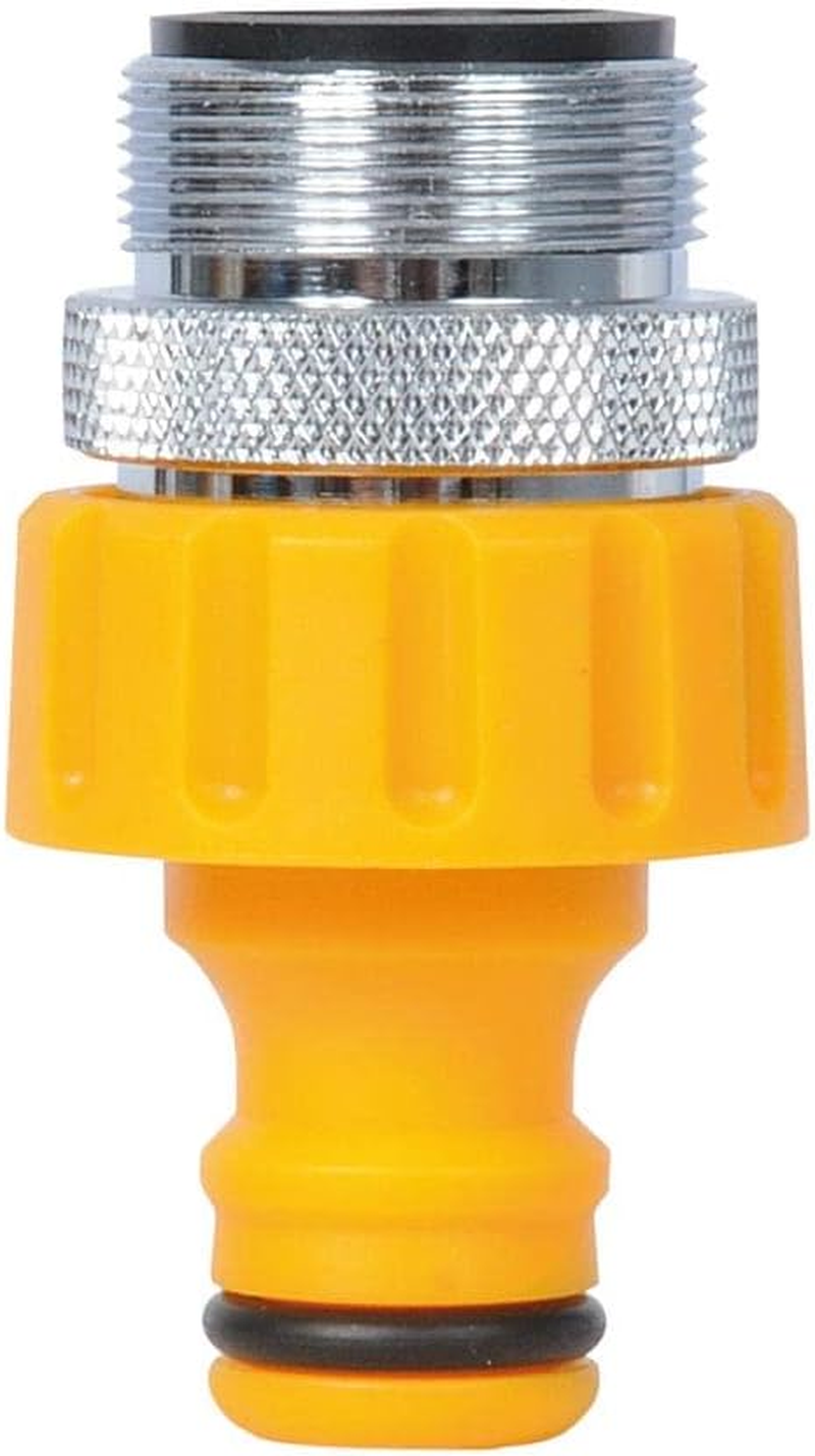 Hozelock Kitchen Tap Connector with a 24Mm Male Head - Yellow image number 3