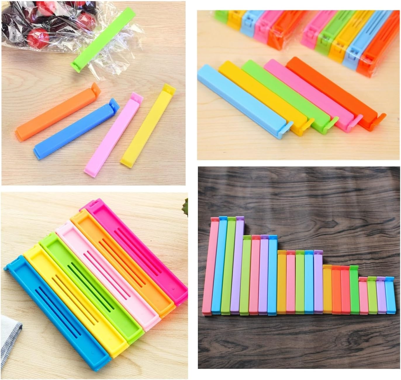 Taicols 30 Pcs Bag Sealing Clips, Sealing Clips for Food Sealing Clip Set for Snack Bags Food Preservation Clips Small Plastic Bags Food Sealing Clips Plastic Sealer Clips Plastic Food Clips Bag Clips image number 2