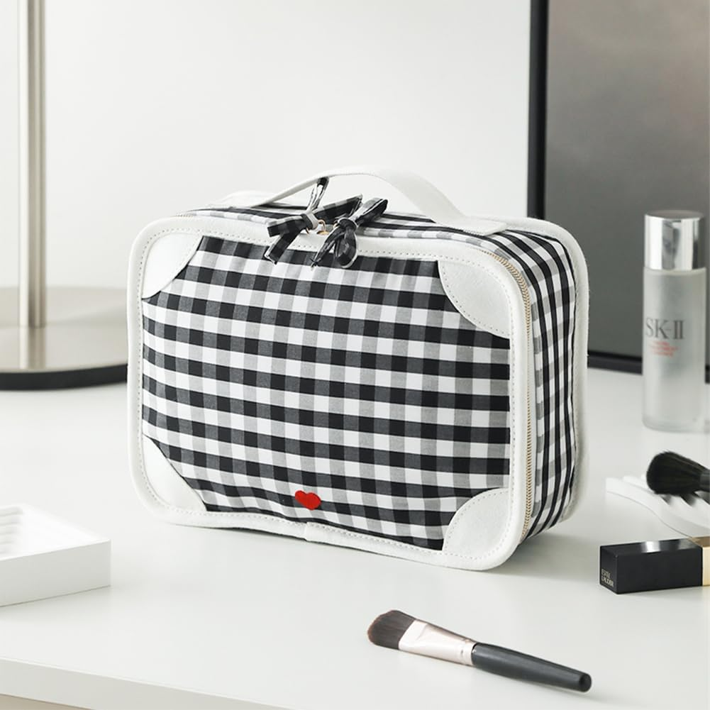 Vanfn Cosmetic Bags, Makeup Bag Cosmetic Bag for Women Cosmetic Travel Makeup Bag Large Travel Toiletry Bag for Girls Make up Bag Brush Bags P.Travel Series image number 6