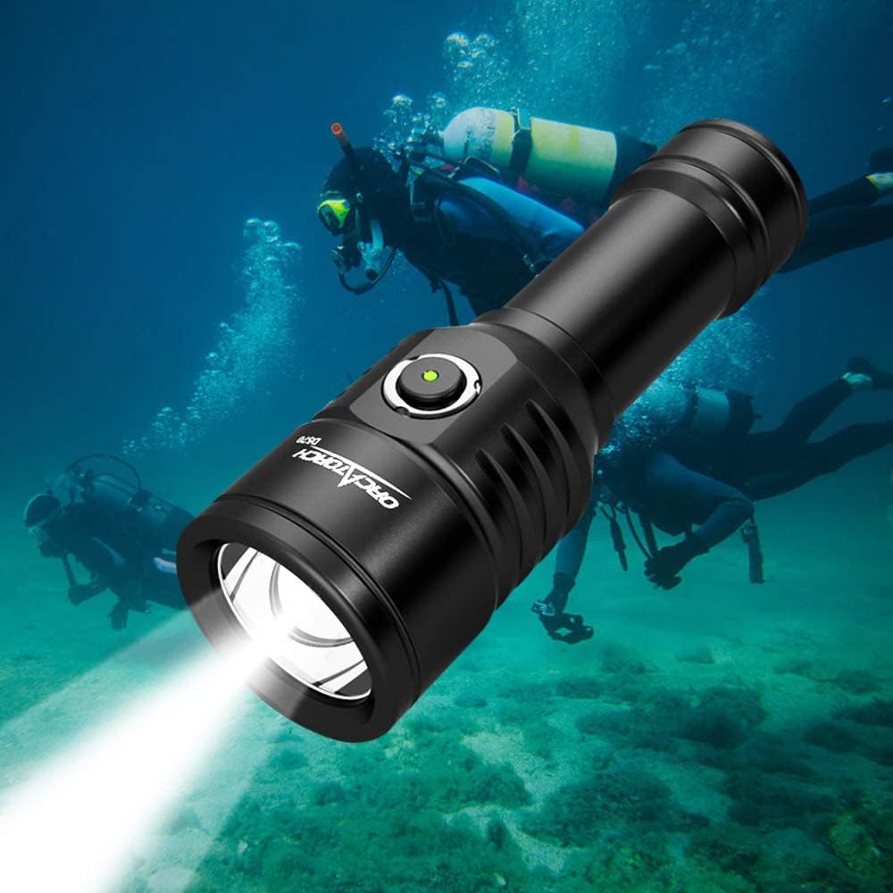 ORCATORCH D570 2-In-1 Scuba Diving Safety Light with 1000 Lumens White Beam, 1000 Meters Green Light, for Diving Instructors, Scuba Divers, Underwater 150 Meters Diving image number 5