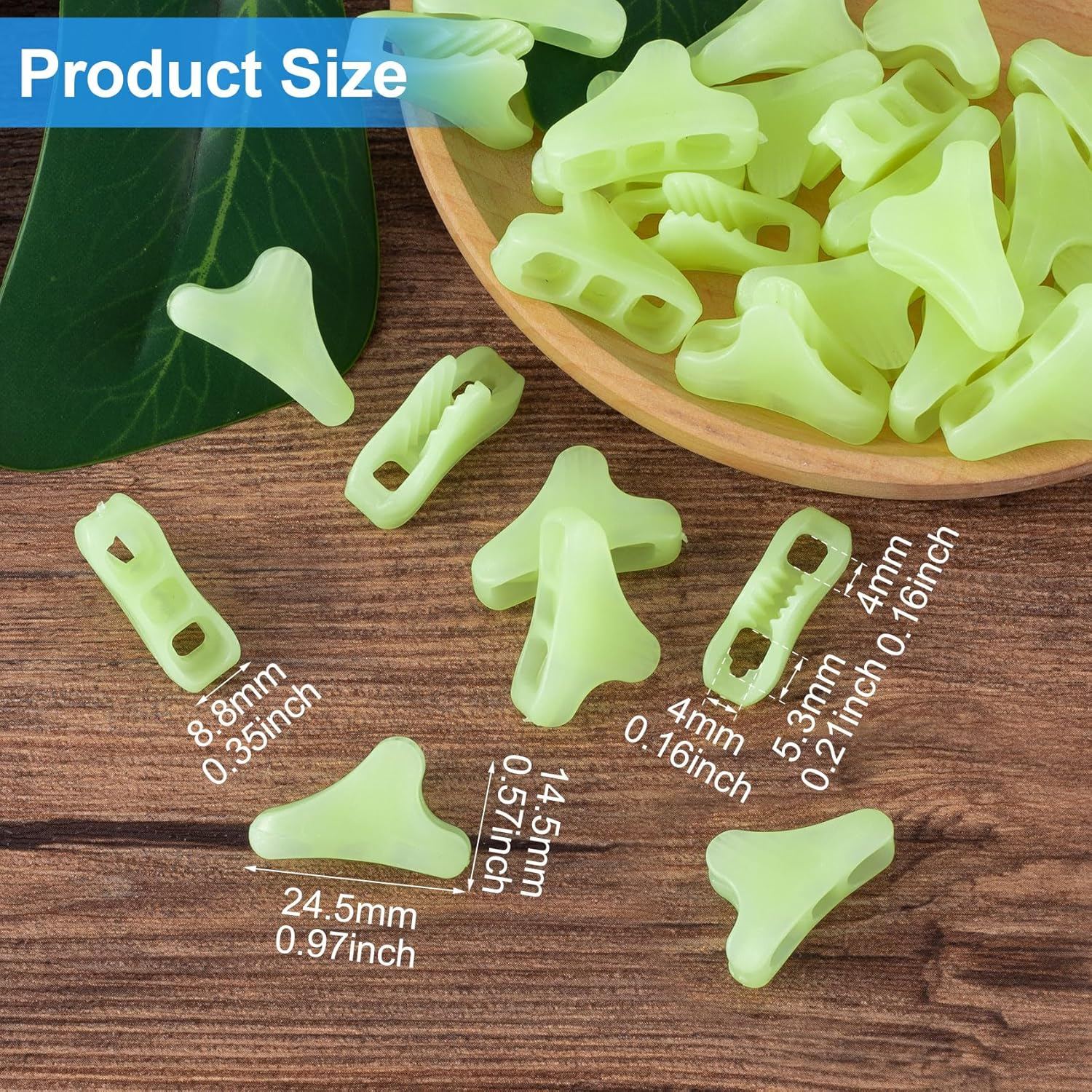 30 Pack Ultralight Fluorescent Guyline Tensioners Tent Rope Tighteners Guy Lines Cord Rope Adjuster for Outdoor Camping Hiking Tarp Canopy Shelter image number 1