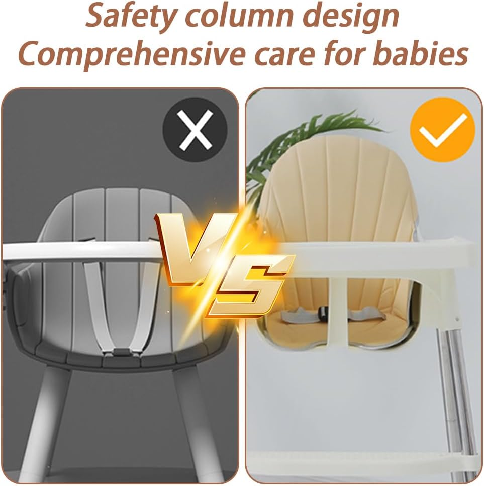 4 in 1 Baby High Chair with Removable Tray, Toddler Chair with Adjustable Height, Convertible Feeding Chair, 2-Point Adjustable Removable Dining Tray, Baby Highchairs for Ages 6 Months to 3 Years image number 1