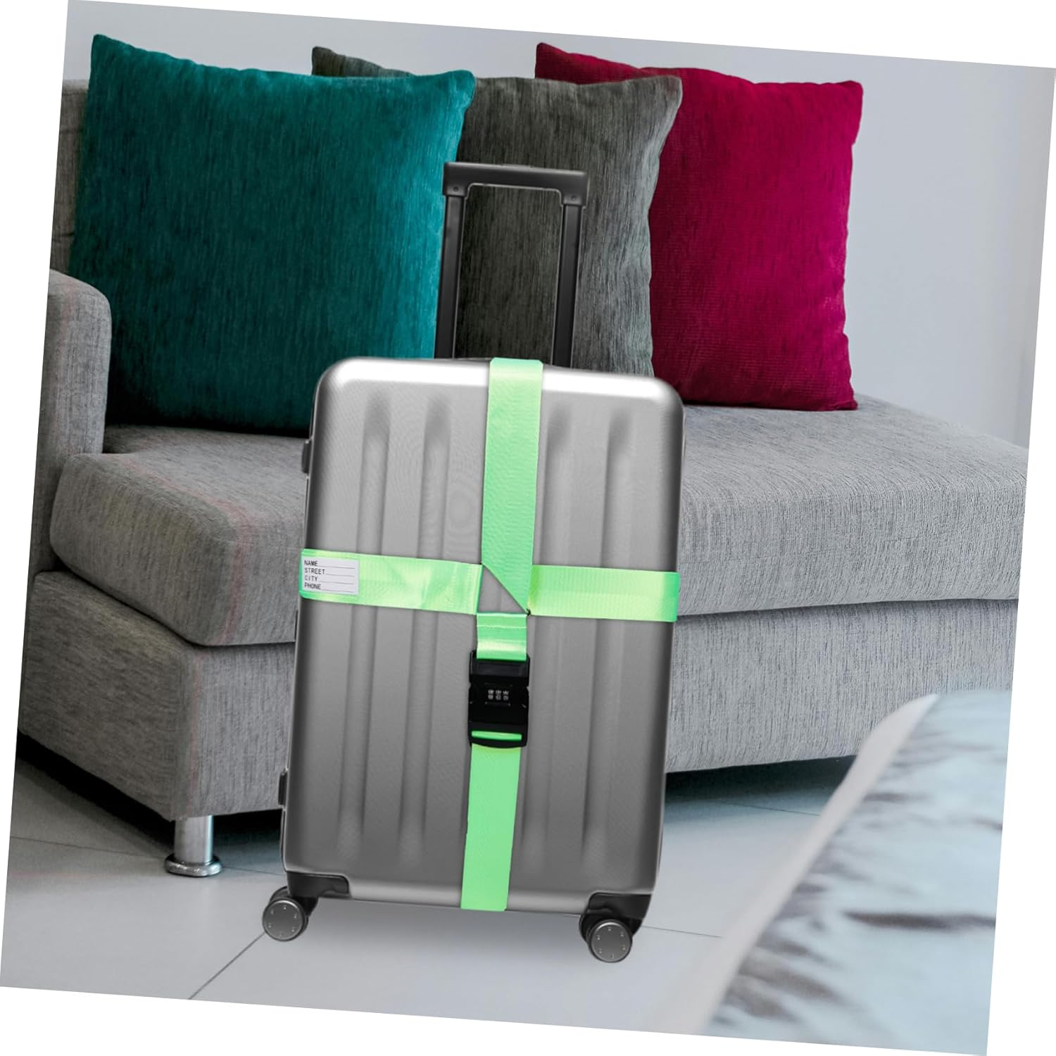 TOVINANNA Luggage Straps Adjustable Suitcase Travel Belt Secure Closure for Baggage Packing Buckle Strap Traveling Accessories image number 2