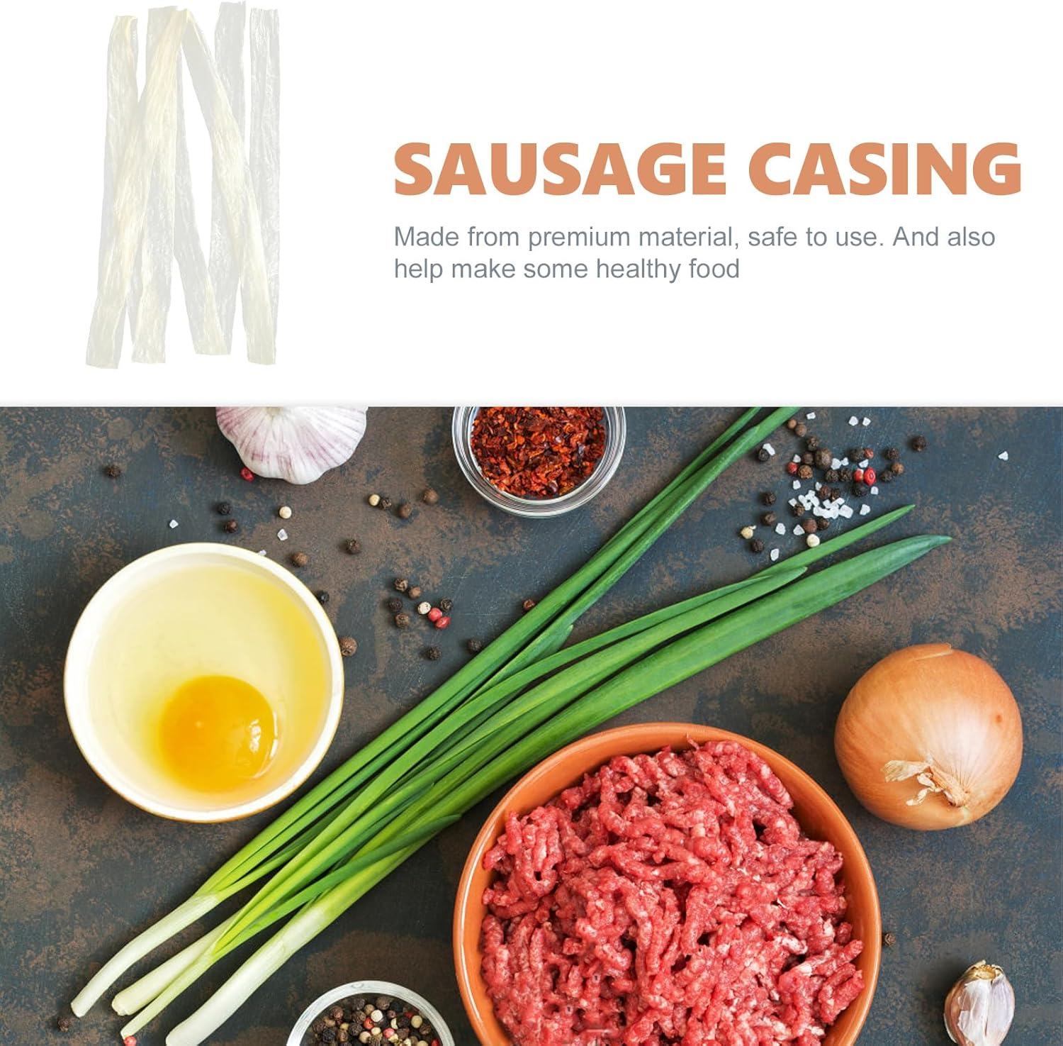 Homemade Sausage Casing Drying Sausage Casing for Kitchen DIY for Hot Dogs Hams Sausages Safe Easy to Clean Kitchen Accessory image number 3