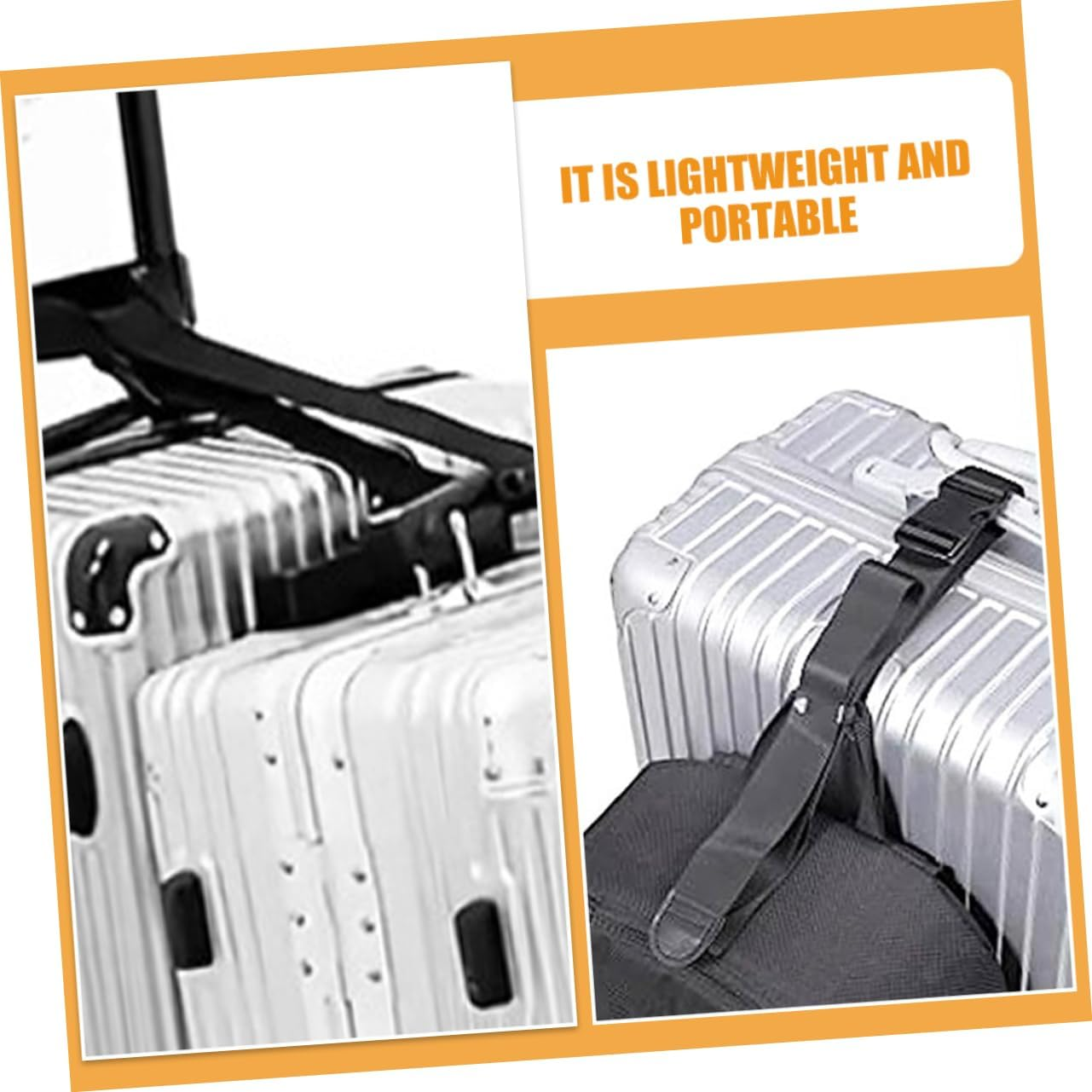 NIYANGLE Adjustable Luggage Connector Straps Travel Belt Set with Buckle Heavy Duty Suitcase Fixing Straps for Outdoor Travel Accessories and Suitcase Security image number 6