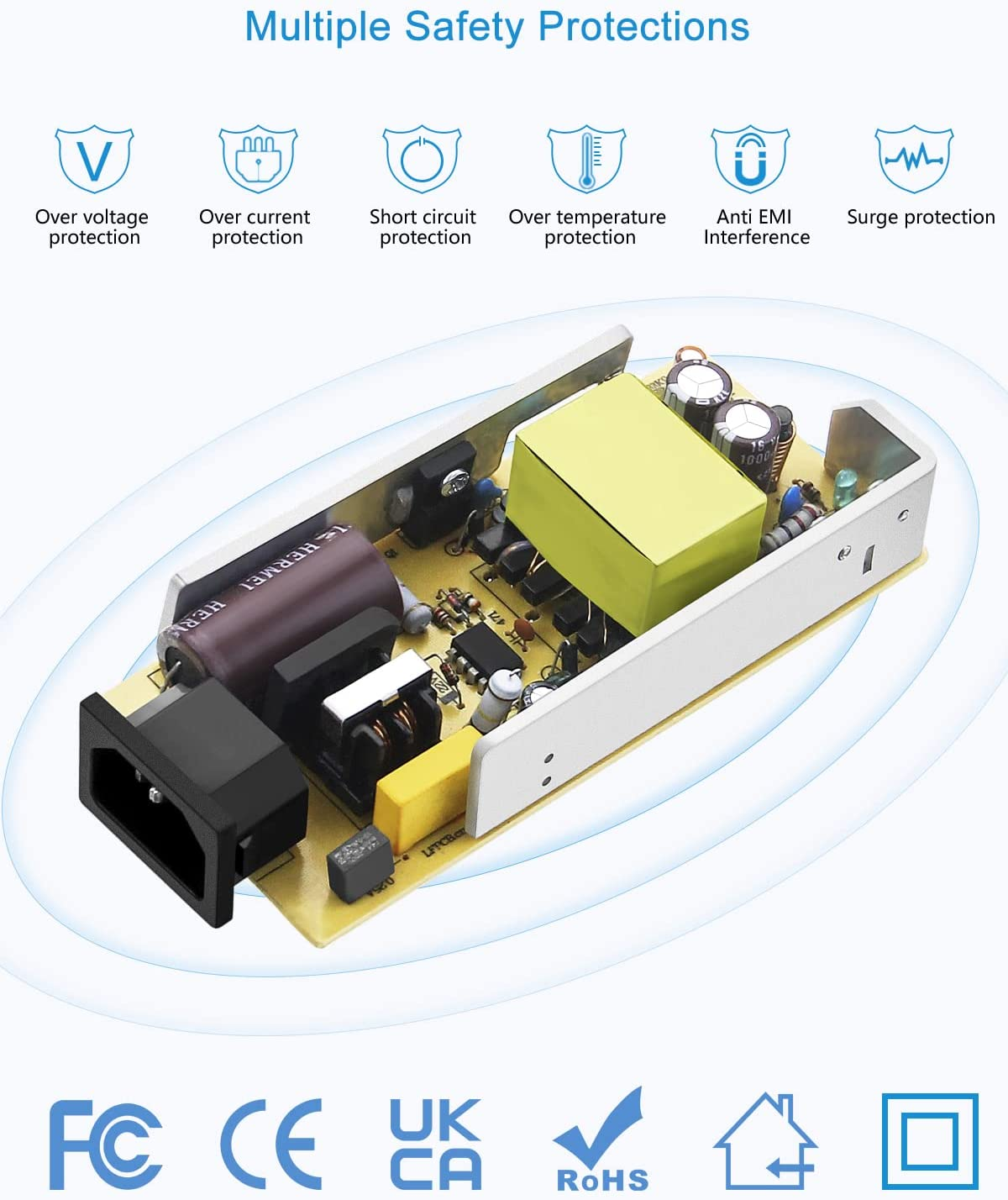 ALITOVE 24V Power Supply 4A 96W AC/DC Adapter 220-240V AC to DC 24 Volt Converter 4Amp 3.75A 3.5A 3.3A 3.2A Transformer 5.5X2.5Mm for LED Strip CCTV Camera LCD Monitor Massage Chair（Au Plug） image number 6