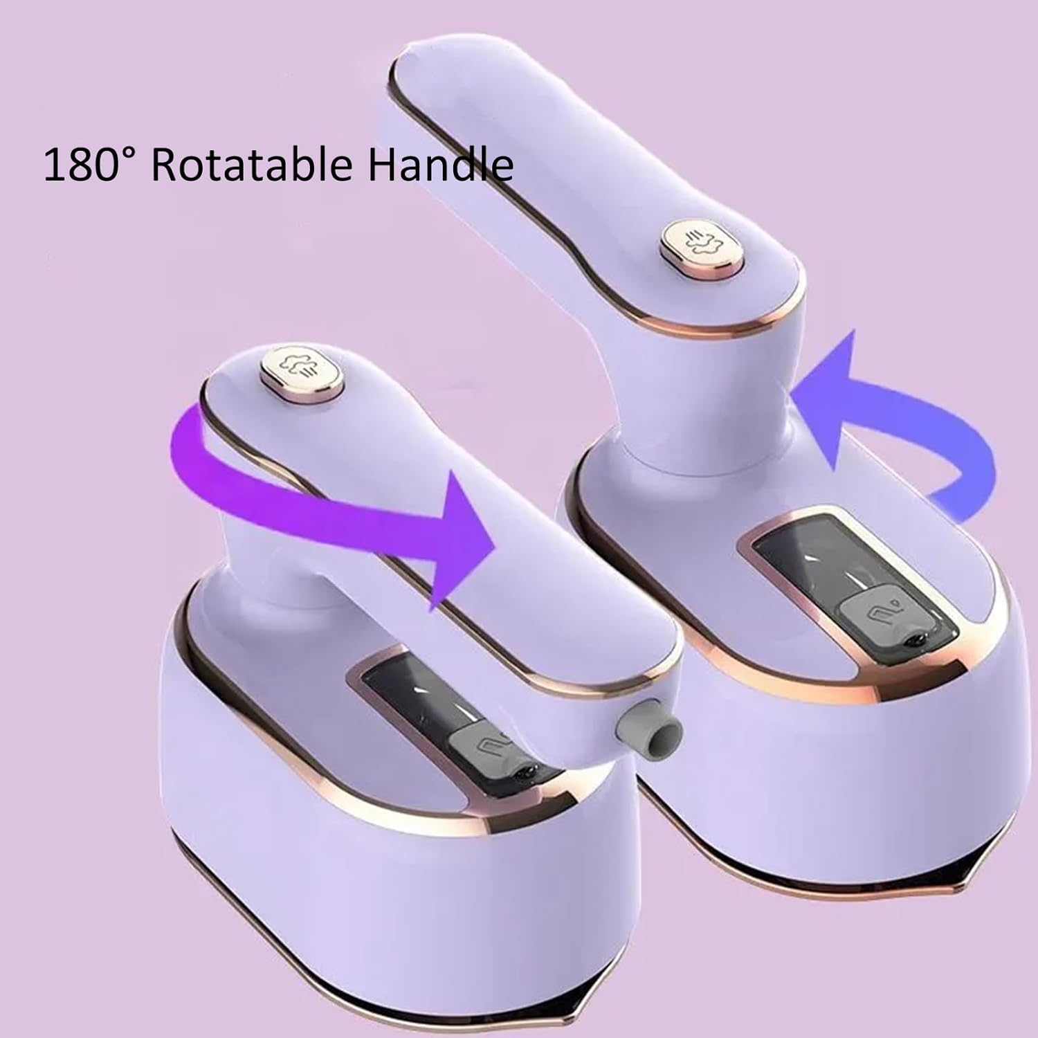 YUDOTE Mini Garment Steamer Iron, Portable Electric Clothes Iron for Traveling, 1100W Quick Heating Wrinkle Eliminator with AU Plug, Purple image number 5