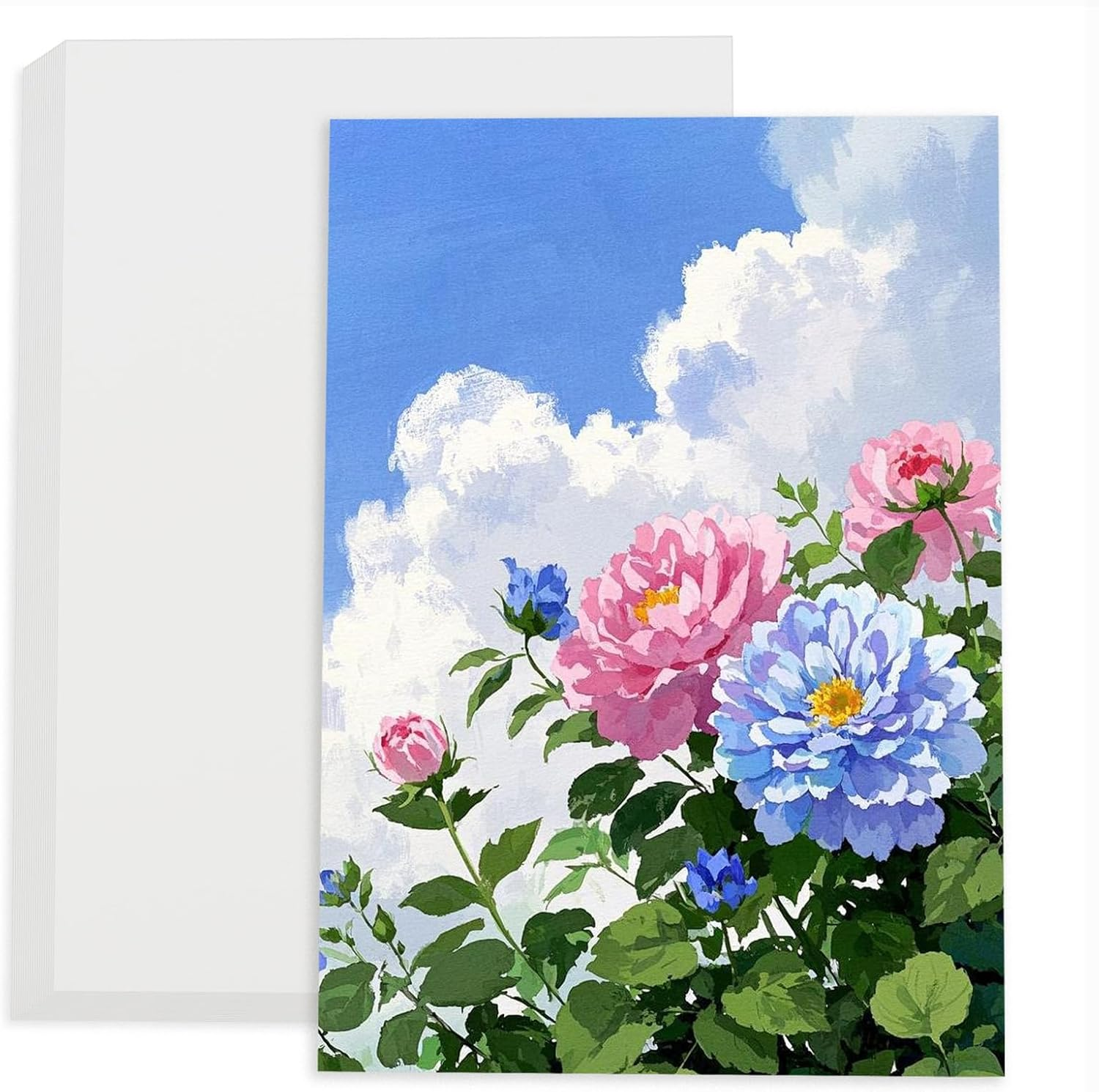 100% Cotton Watercolour Paper - 140LB/300GSM, Medium Grain | Acid-Free Heavyweight Thick White Cold Press Paper for Professional Artists, Students & Hobbyists, 20 Sheets, A4 Size (29.7 * 21Cm) image number 5