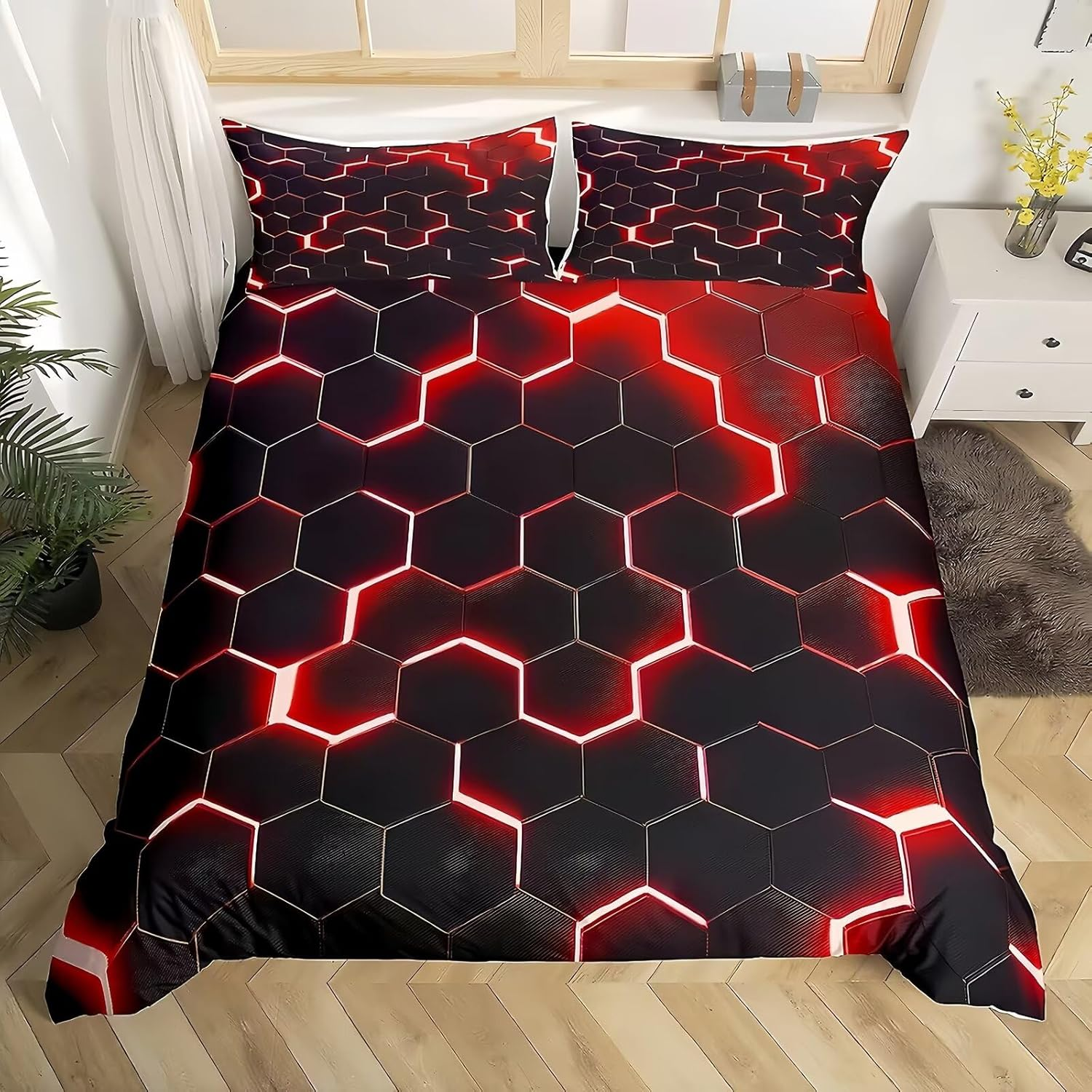 Tabeskly Kids Boy Bedding Set Single, Space Cute Soft Zipper Childrens Girls Full Bed 3 Piece Cover Duvet Quilt Covers Sheets and Pillowcases - Small Mildly Cosy Budget Bedclothes 135&times;200Cm image number 5