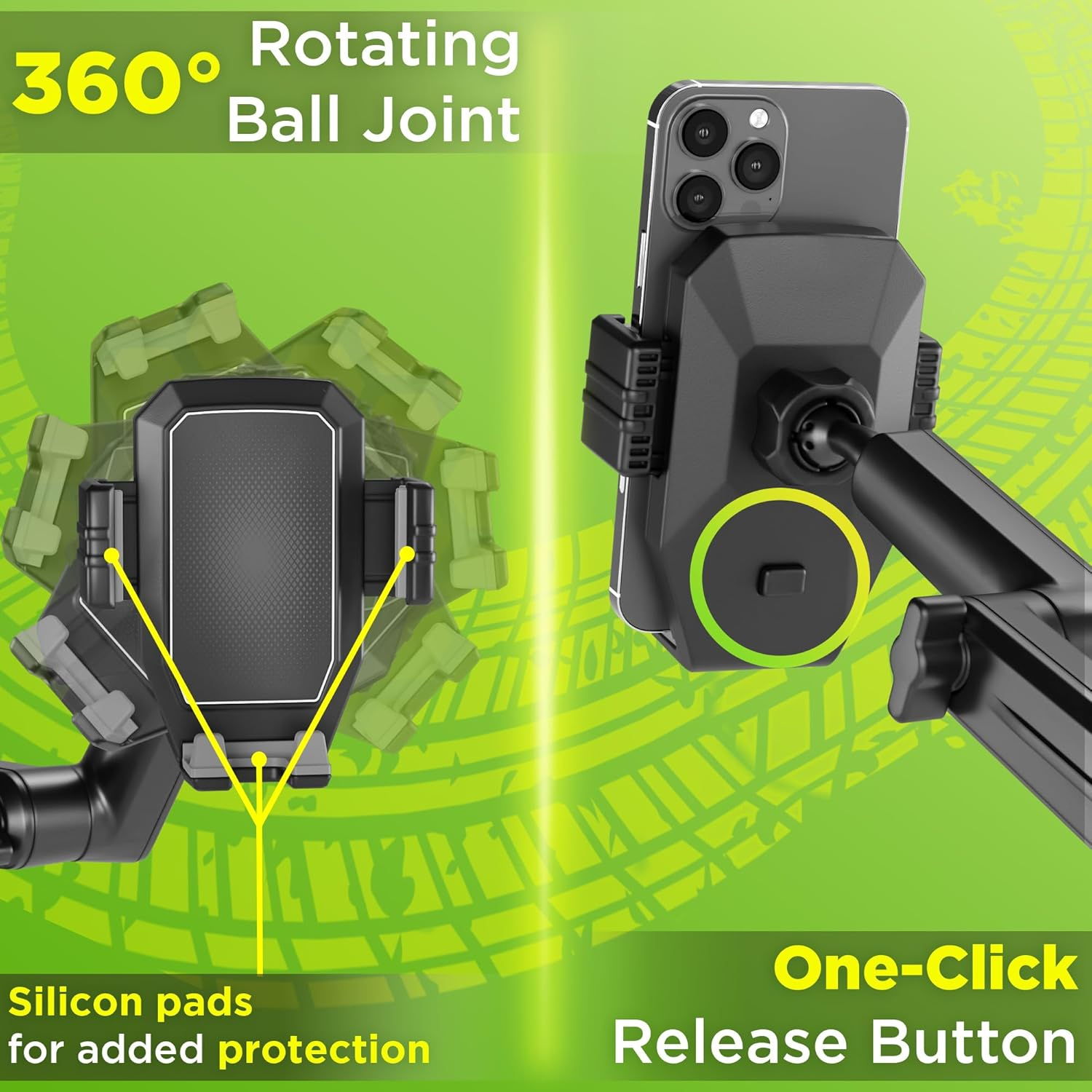 Phone Mount for Truck Phone Holder for Truck - Heavy Duty Super Suction Cup, Mobile Device Holder for Dashboard Window 16.9 Inch Long Arm & Stable, Iphone & Samsung Compatible, Big Rig Trucker, Gray image number 2