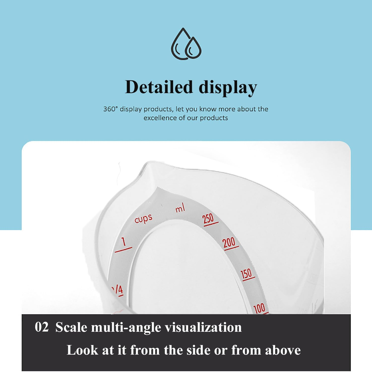 2Pcs Good Grips Angled Measure Cup, 500Ml, 2 Cup image number 2