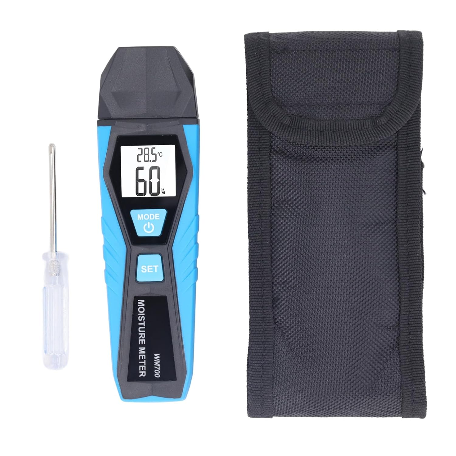 Fafeicy Digital Moisture Tester for Wood, Concrete, Building Materials with LCD Backlight Display, High Sensitivity Probe, Liebewhowy5X6N7A0 image number 5