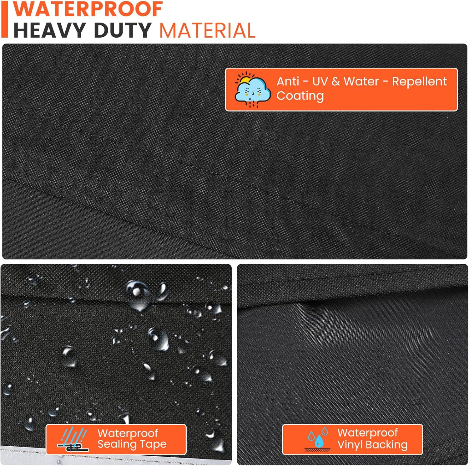 Qulimetal Smoker Cover for Masterbuilt Gravity Series 560, 800, 600, 900, Digital Charcoal Grill Cover, Compatible with MB20080220 & MB20040221, 600D Waterproof Material, Black image number 4