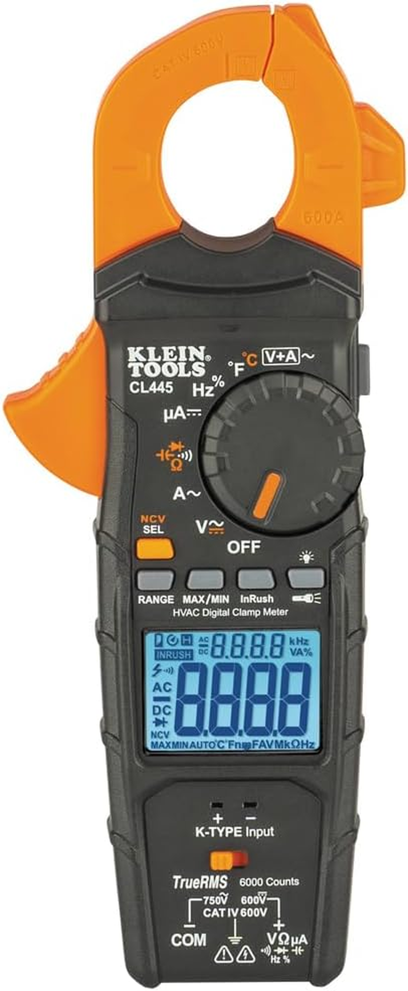 Klein Tools 600A HVAC TRMS Clamp Meter image number 2