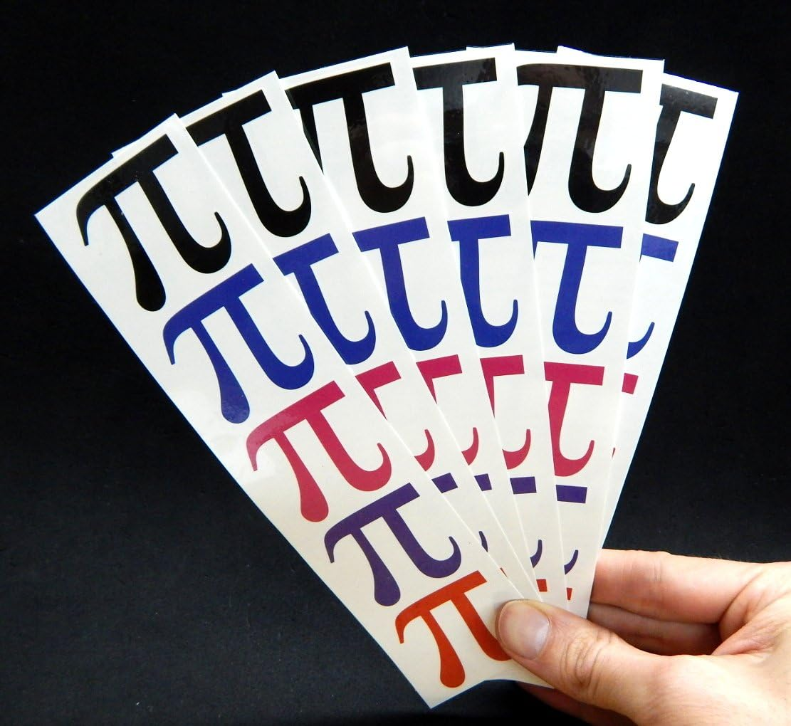 Pi Symbol Temporary Tattoos, Pi Day Math Party Favors, (6 Sheets) image number 2
