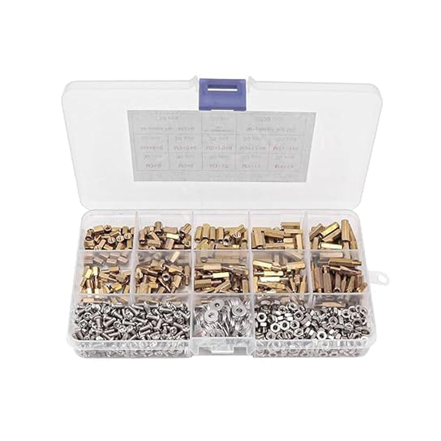 910Pcs/Set Male Female Hex Brass Standoff Spacer Kit Brass Standoff Spacer Kitwith Screw Nut and Washer PCB Motherboard Standoff Assortment Kit
