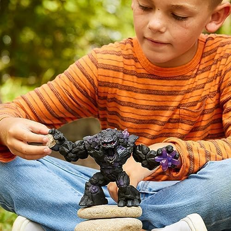 Schleich Eldrador Creatures - 9' Shadow World Stone Monster Toy with Crystal Set - Cool Movable Monster Action Figure for Boys and Girls - Fantasy Rock Beast Figurine - Durable Toys for Kids Ages 7+ image number 5
