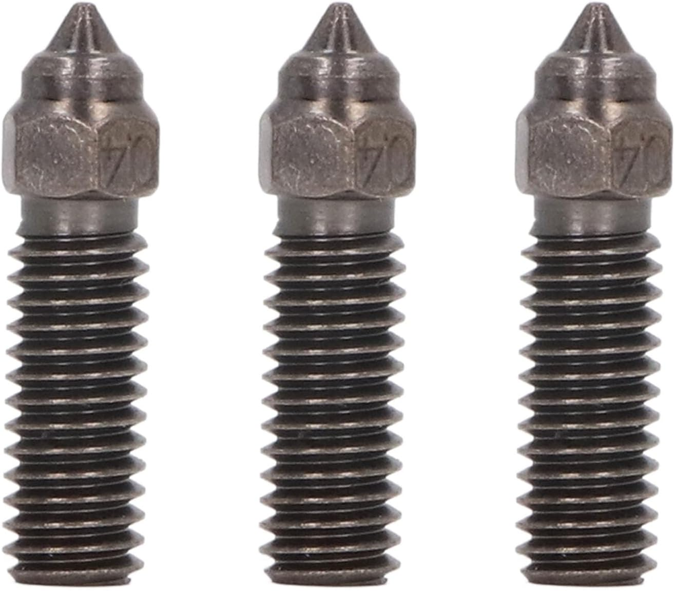 3PCS Hardened Steel Nozzles for K1, for Kobra, for Sovol Sv06 plus Sv07 3D Printer Extruder Nozzles Metal Nozzle Ends 3D Printer Extruders MK8 3D Printer Extruder Nozzle